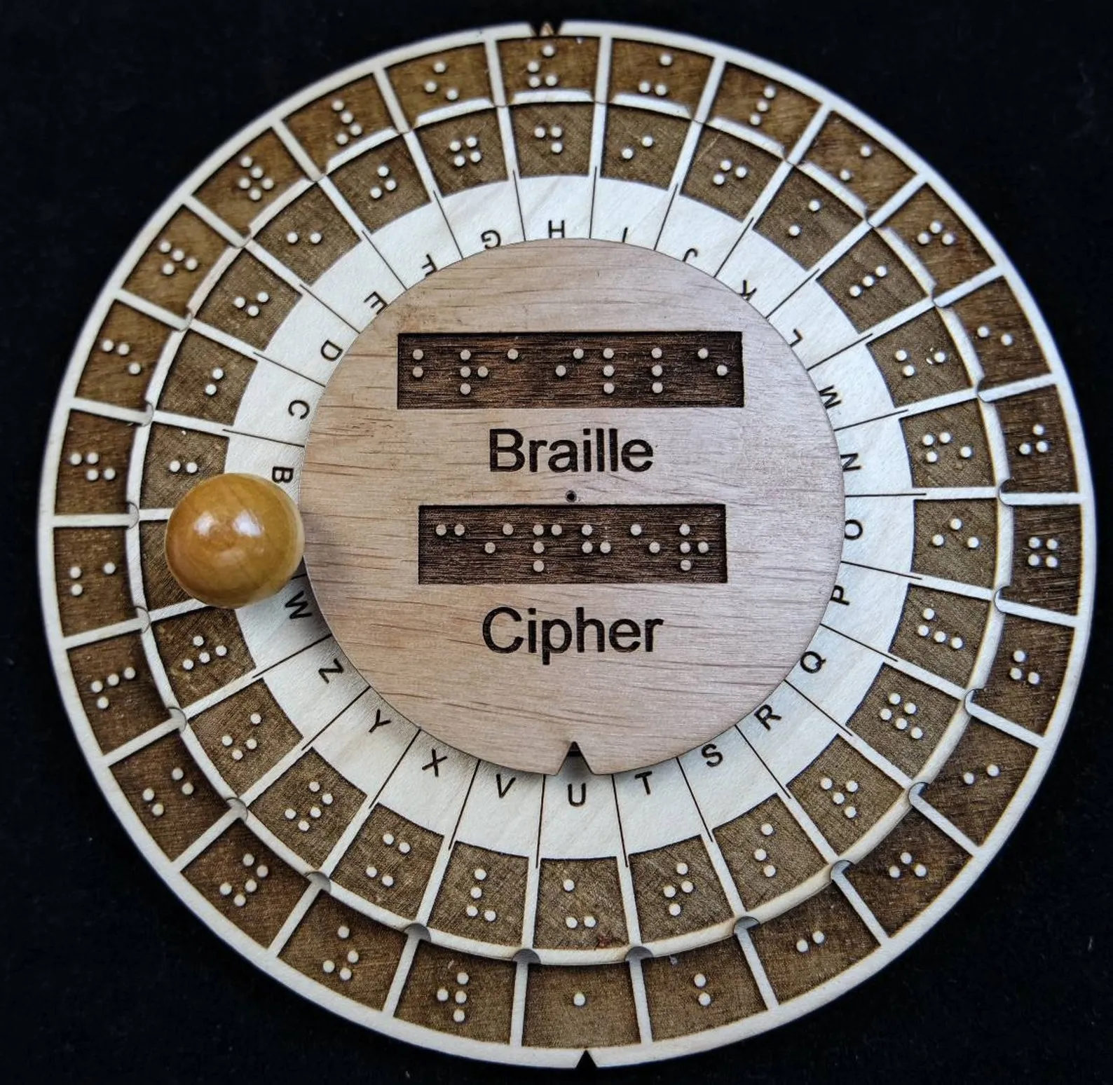 Braille Cipher, Encryption Device For The Blind, Visually Impaired Gift, Braille Alphabet  Device, Braille Gift, Braille Letters,Clever Gift