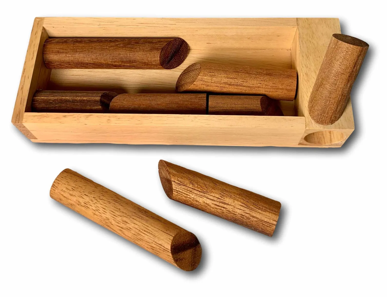 Log Jam Wood Puzzle - Unique Wooden Logic Puzzle - Wood Mechanical Puzzle