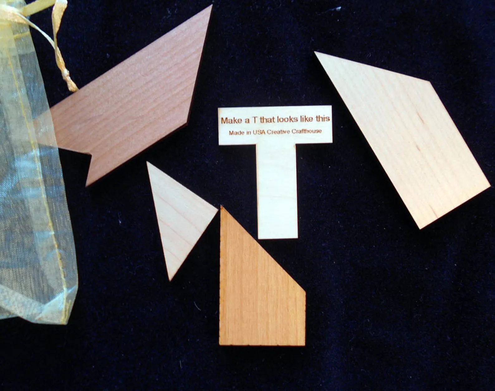 Letter T Puzzle, Wood Brain Teaser For Adults, Tangram Wooden Puzzle, Letter Mind Puzzle, Gift For Him, Puzzle Lover Gift,Puzzle Addict Gift