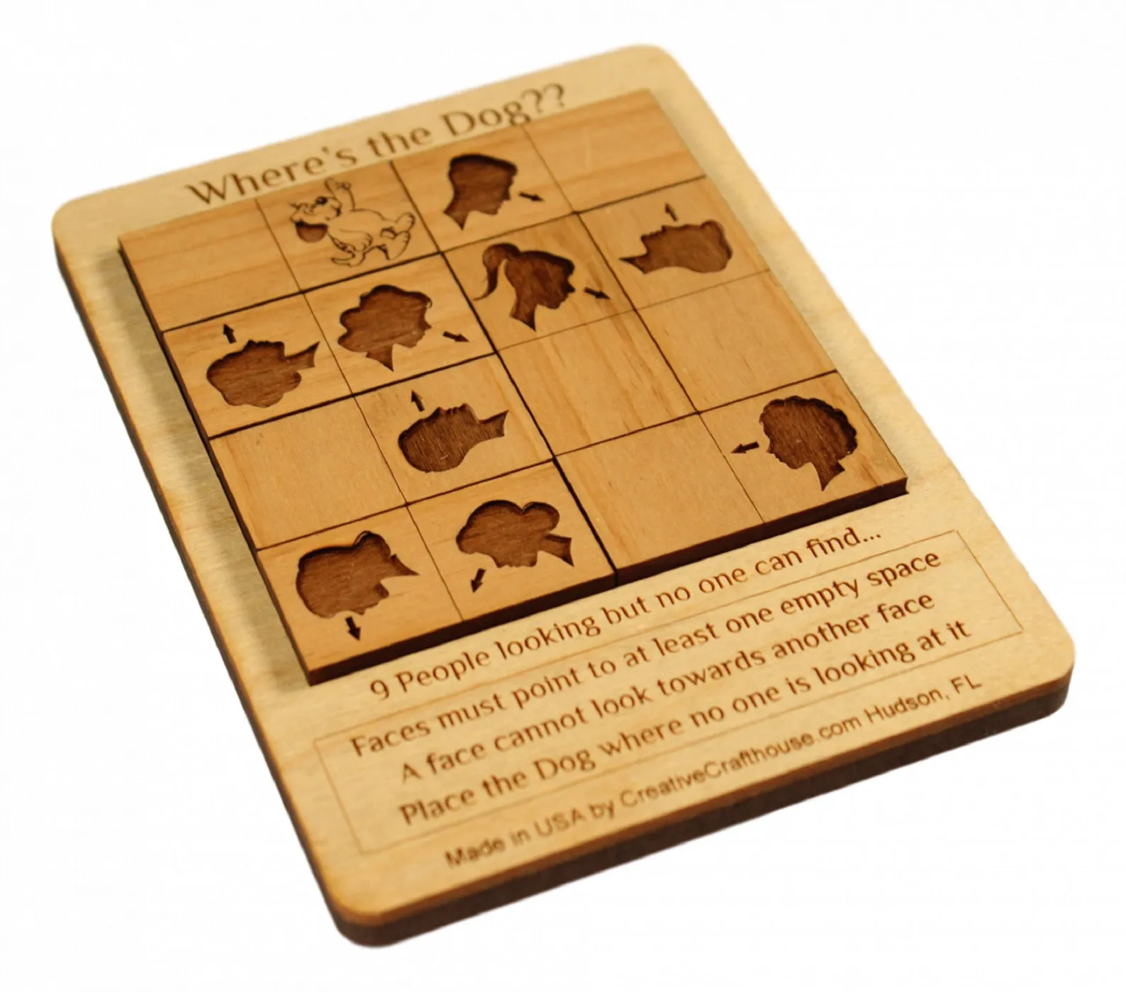 Where's the Dog? Wooden brain teaser Puzzle