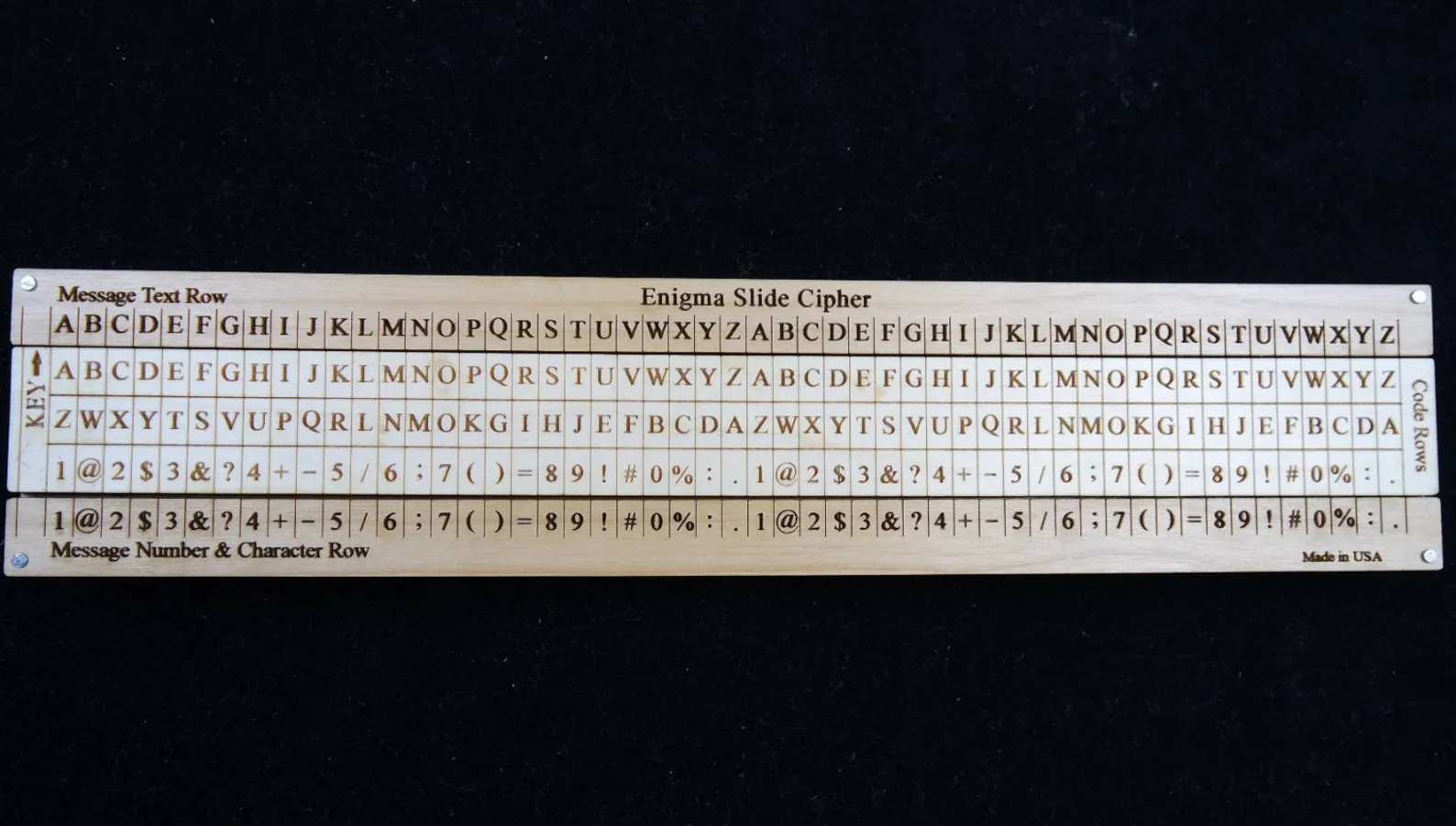 Enigma Slide Cipher, Slide Rule Tool, Enigma Machine, Cipher Machine, Cypher Decoder, Code Machine, Cryptography Gift, Slide Puzzle