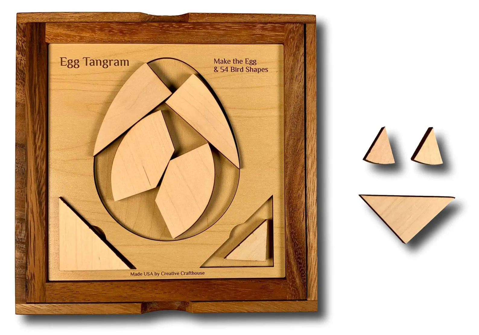 Egg Tangram Puzzle, Packing Puzzle, Classic Puzzle, Fun Puzzle For Adults, Wooden Brain Games, Brain Teaser Puzzle, Personalized Family Gift