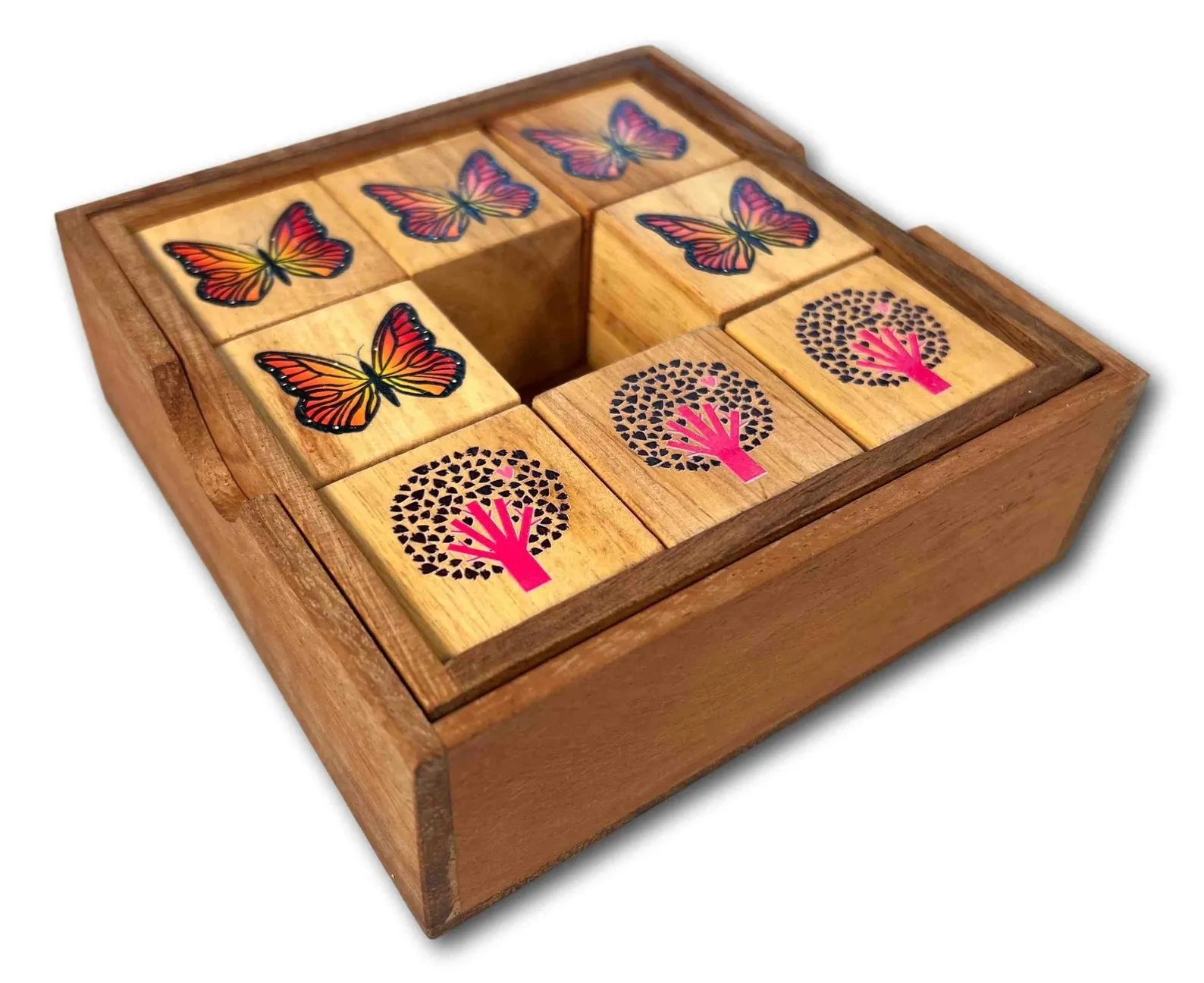 Roll Over Wooden Brain Teaser Puzzle - Pattern Puzzle - Logic Puzzle