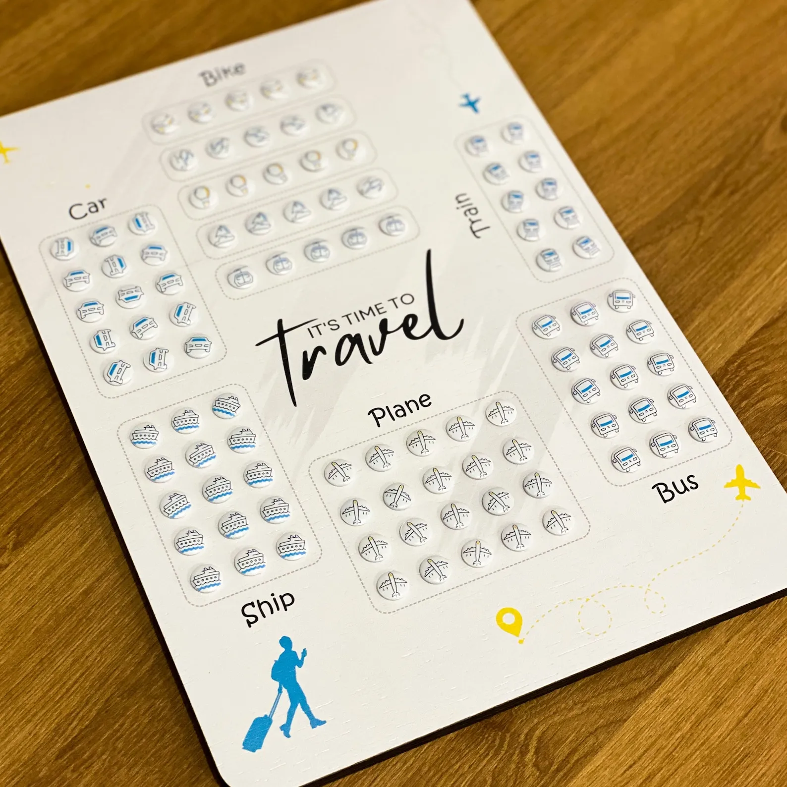 3D Wood World Map Wall Art Decor: Push Pin Travel Tracker - Image 10