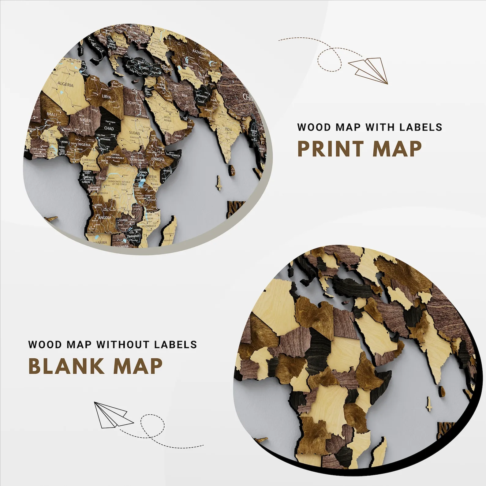 3D Wood World Map Wall Art Decor: Push Pin Travel Tracker - Image 8