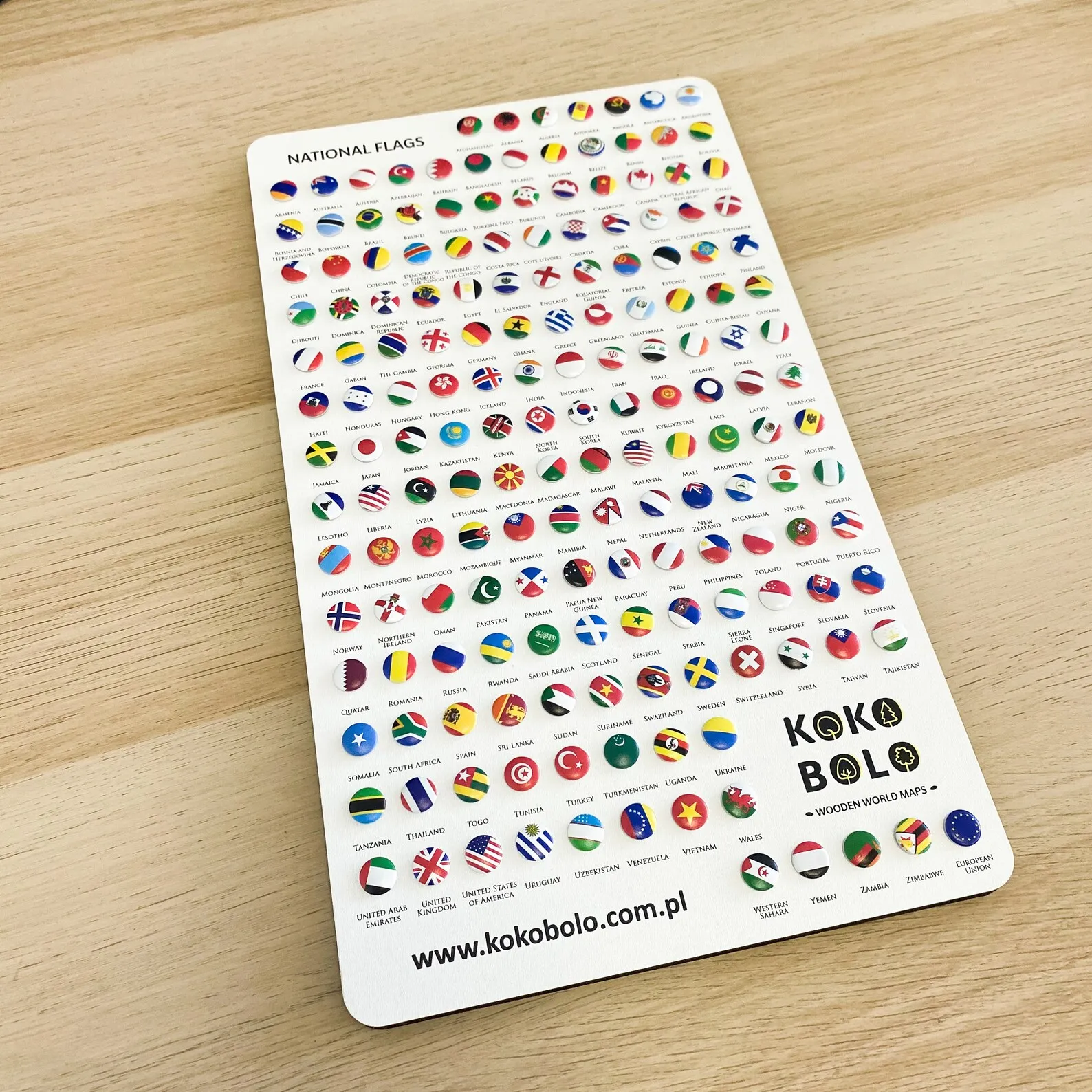 Push Pin World Map: Wooden Travel Wall Art - Floating Effect - Image 9