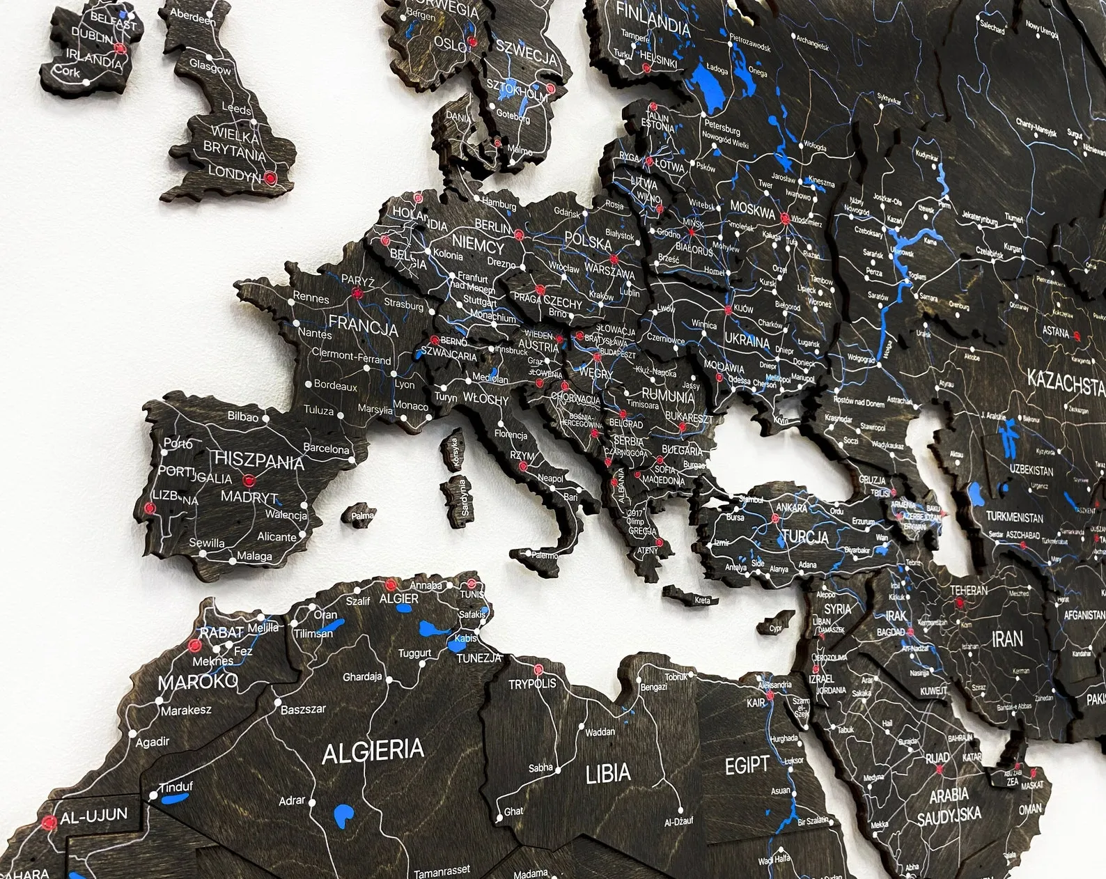 Loft Style Wooden World Map: Personalized Travel Gift - Image 2