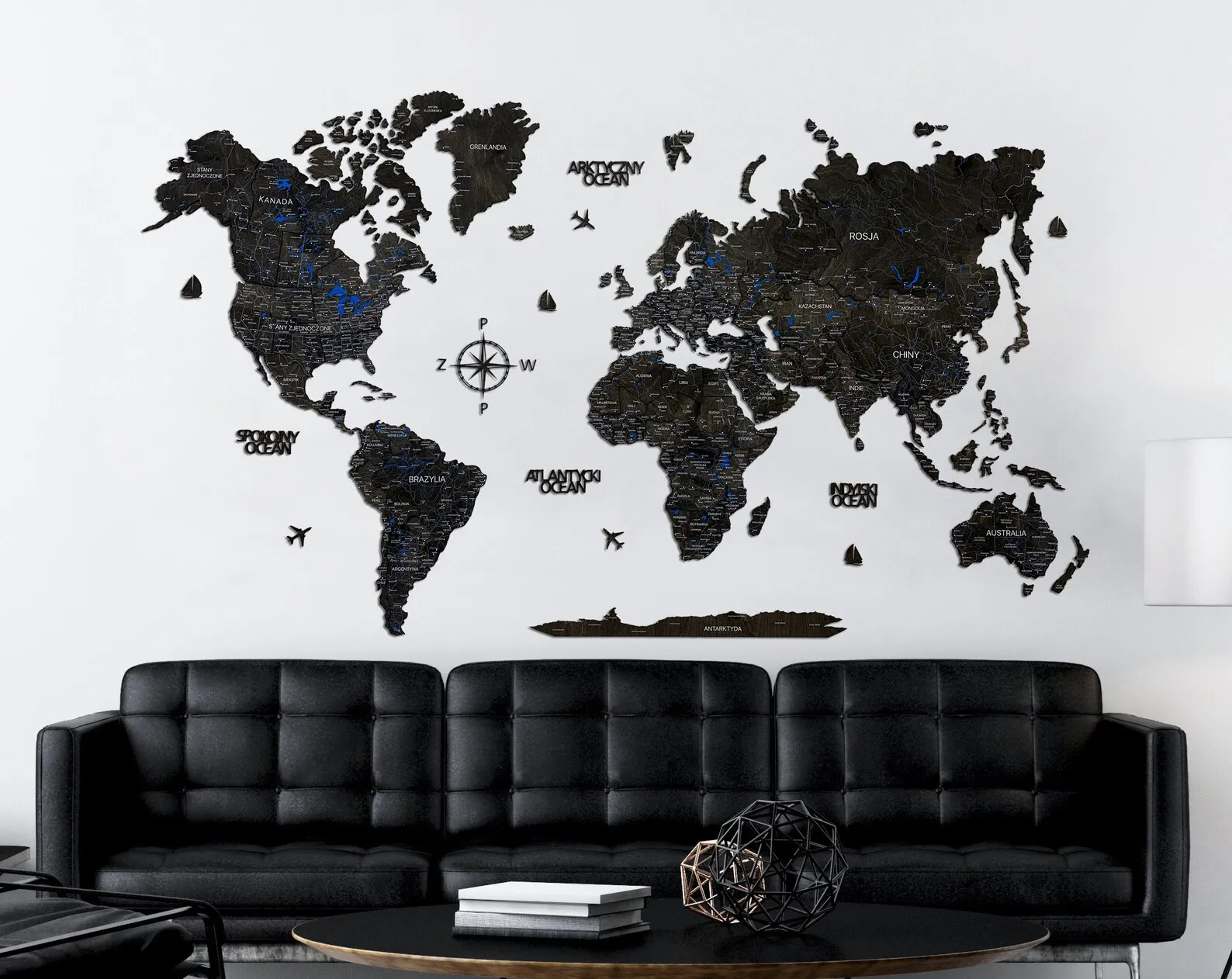 Loft Style Wooden World Map: Personalized Travel Gift - Image 5