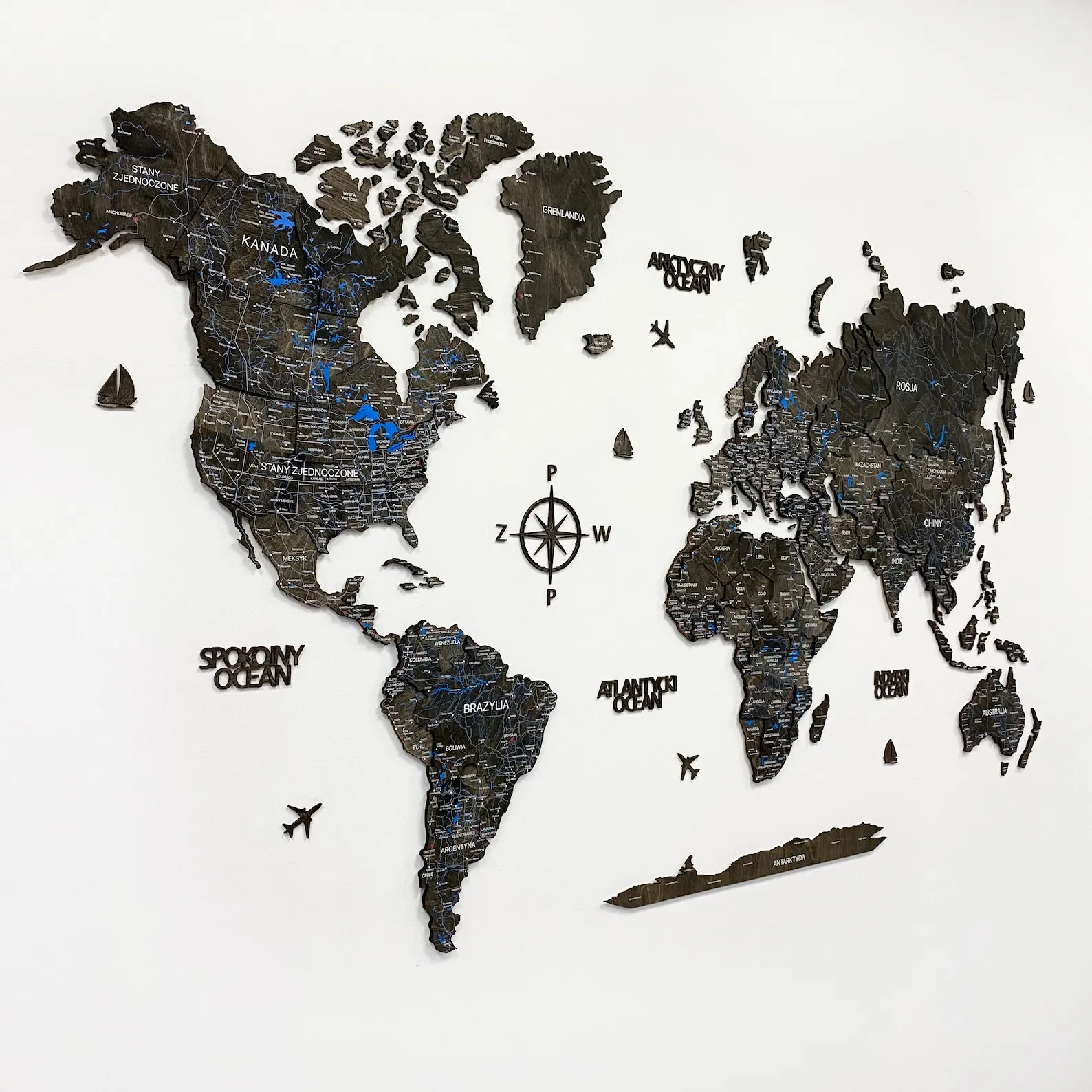 Loft Style Wooden World Map: Personalized Travel Gift - Image 6