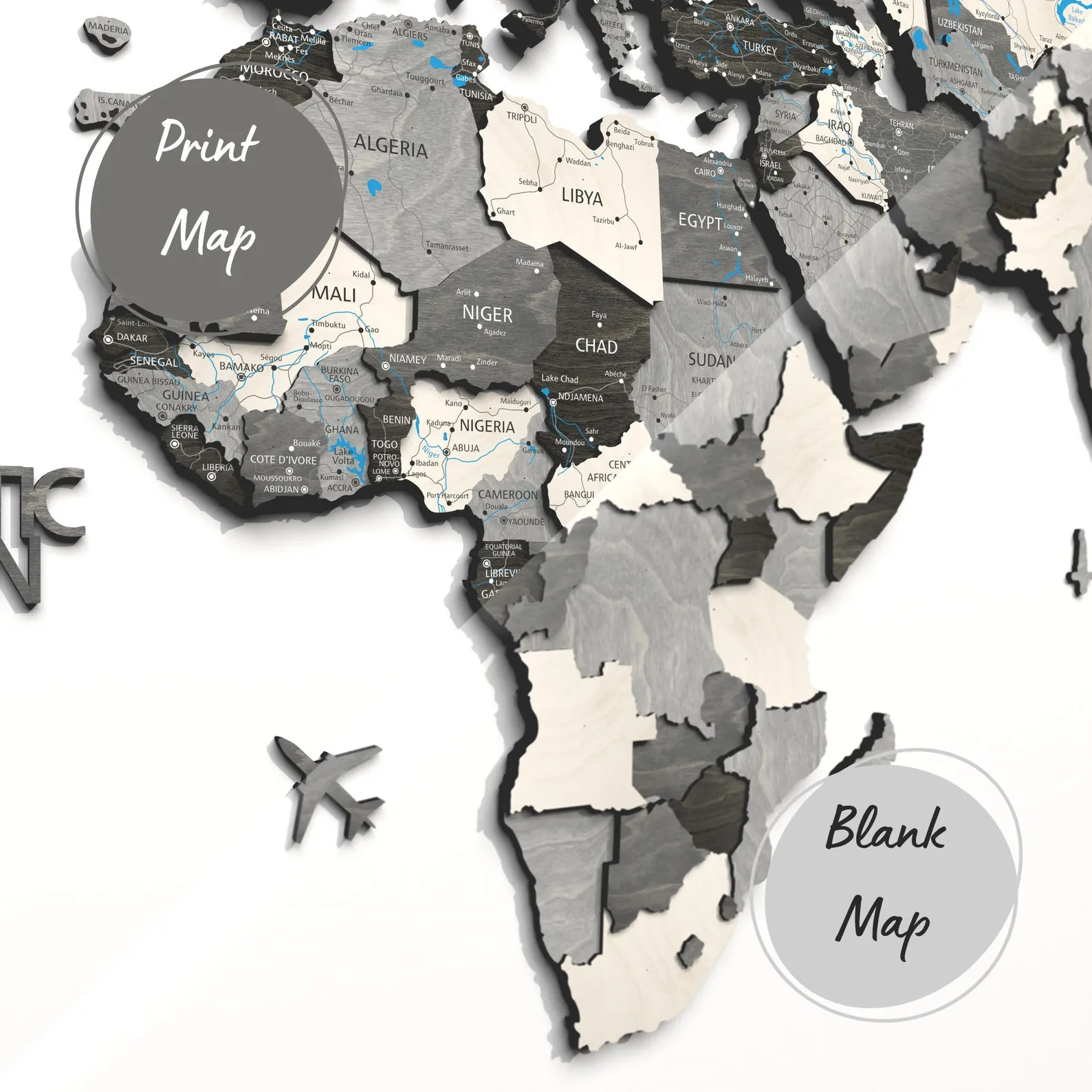 3D Wooden World Map Wall Art: Adventure Push Pin Map - Image 8