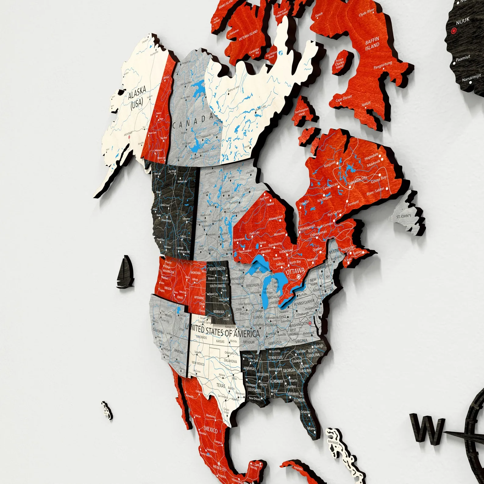 3D Wooden World Map Wall Art: Push Pin Travel Adventure Decor - Image 6