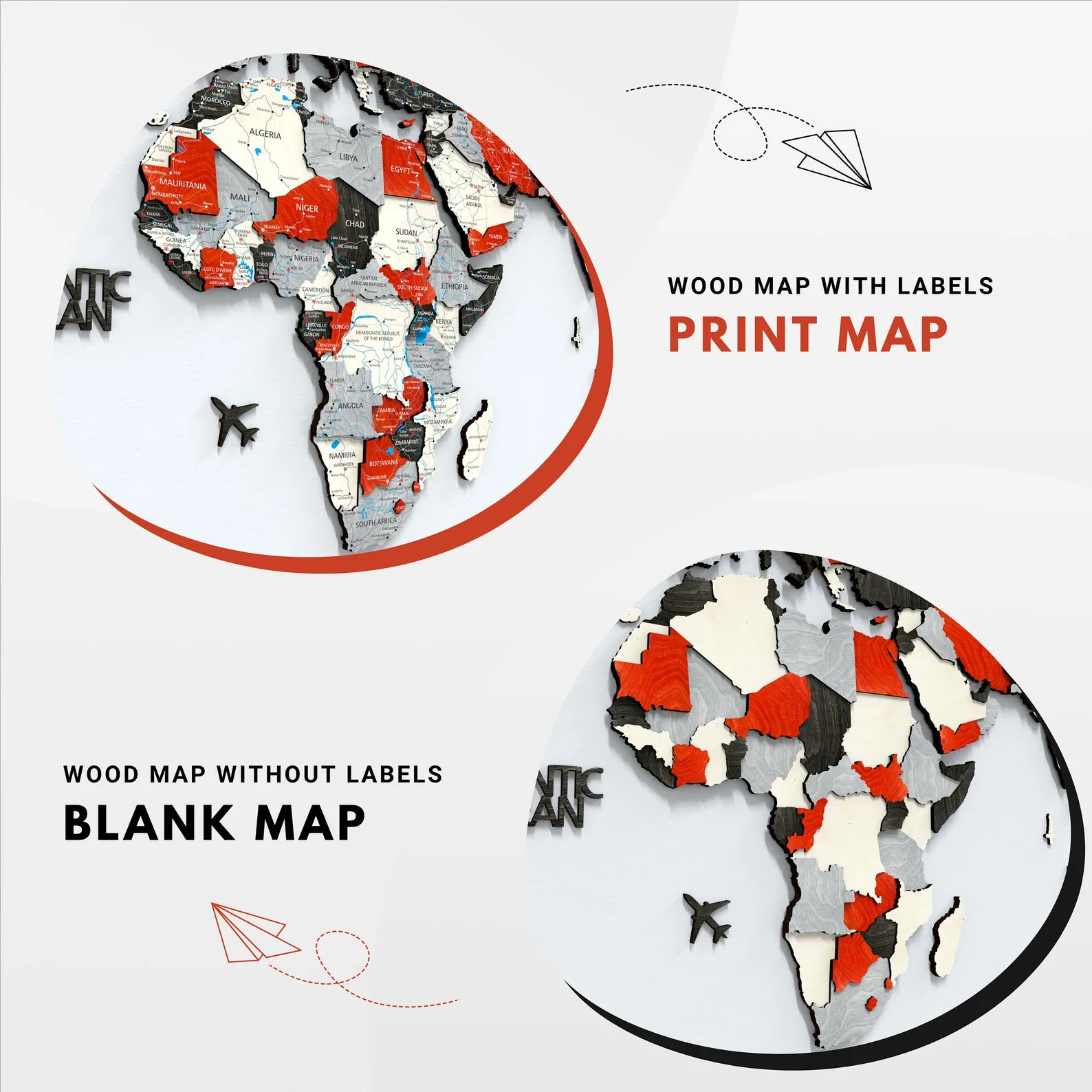 3D Wooden World Map Wall Art: Push Pin Travel Adventure Decor - Image 8