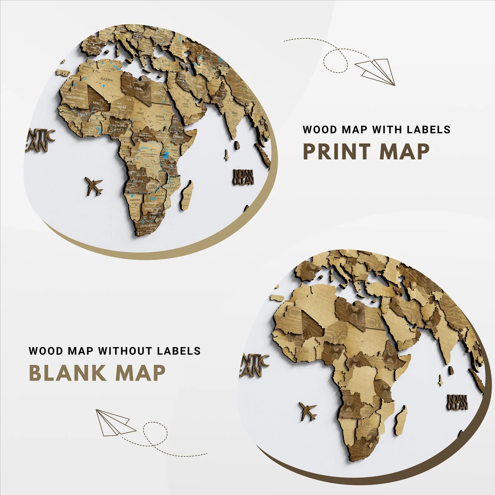 3D Wood World Map Art: Travel Tracker Wall Decor - Image 8