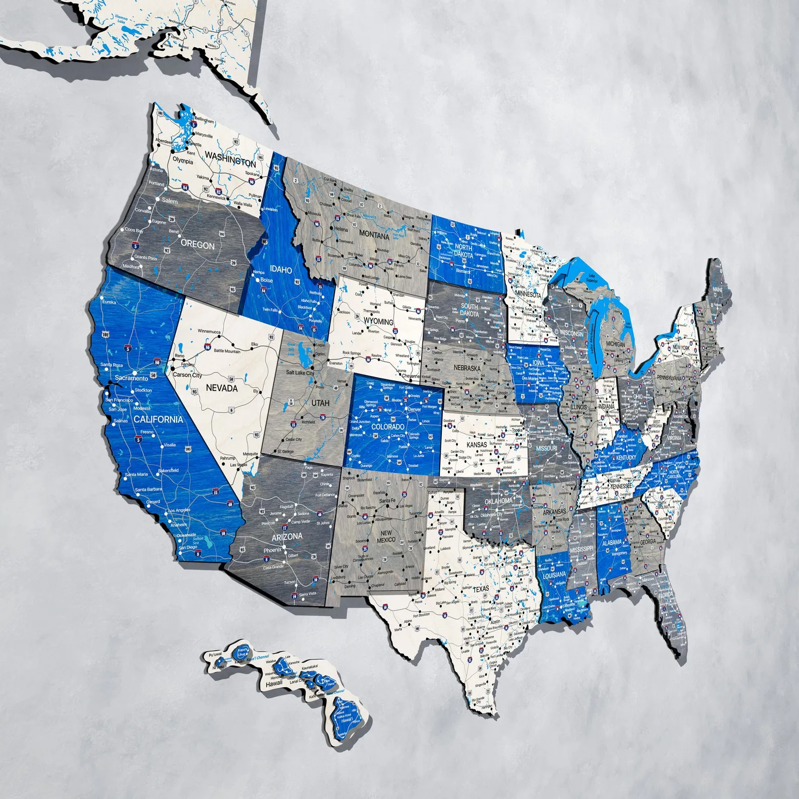 USA Push Pin Travel Map - Unique Wooden Wall Decor for Home - Image 4