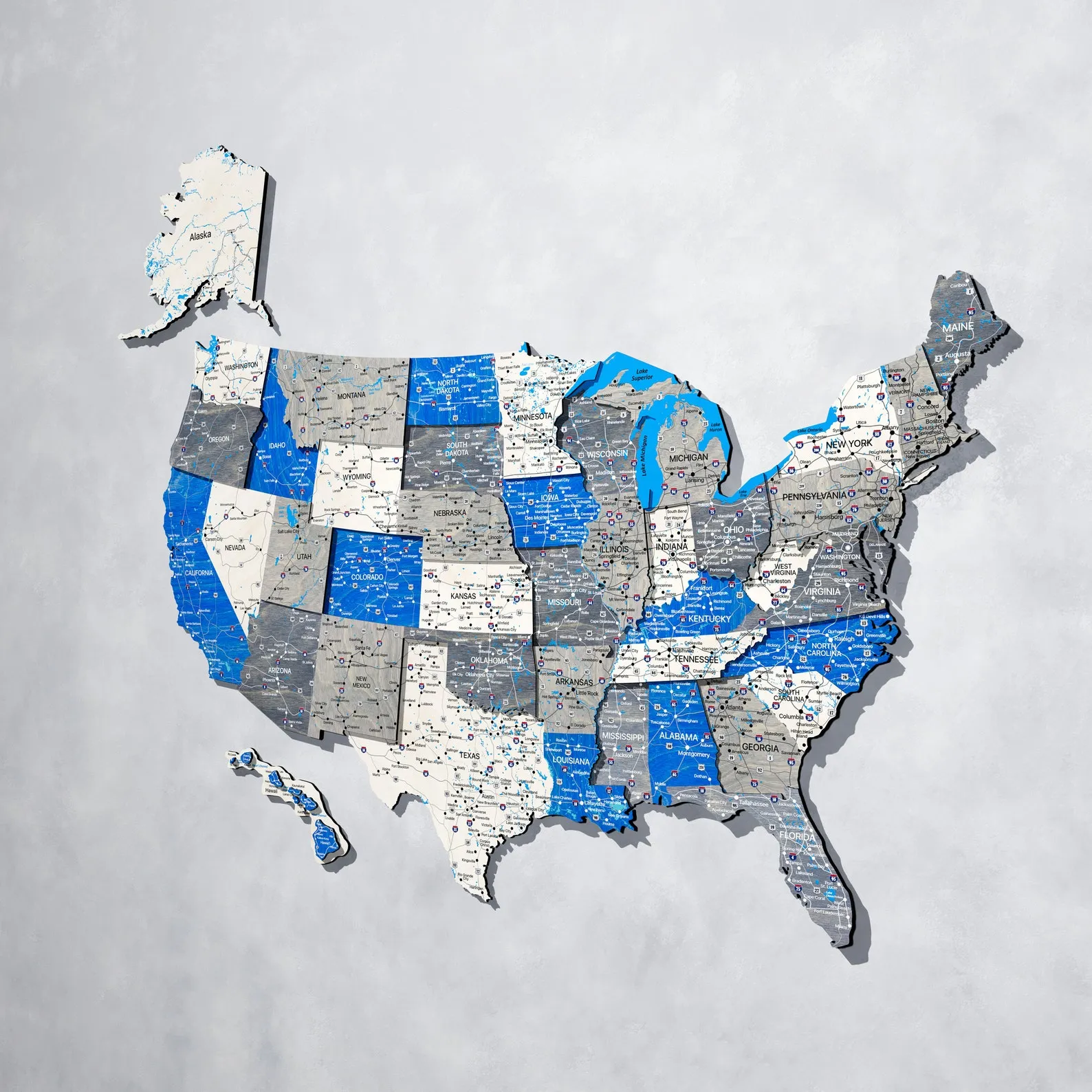 USA Push Pin Travel Map - Unique Wooden Wall Decor for Home - Image 5