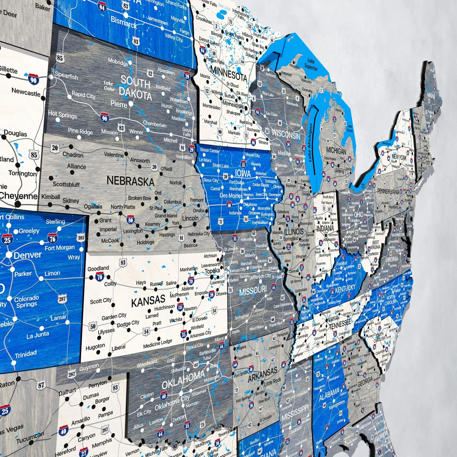 USA Push Pin Travel Map - Unique Wooden Wall Decor for Home - Image 6