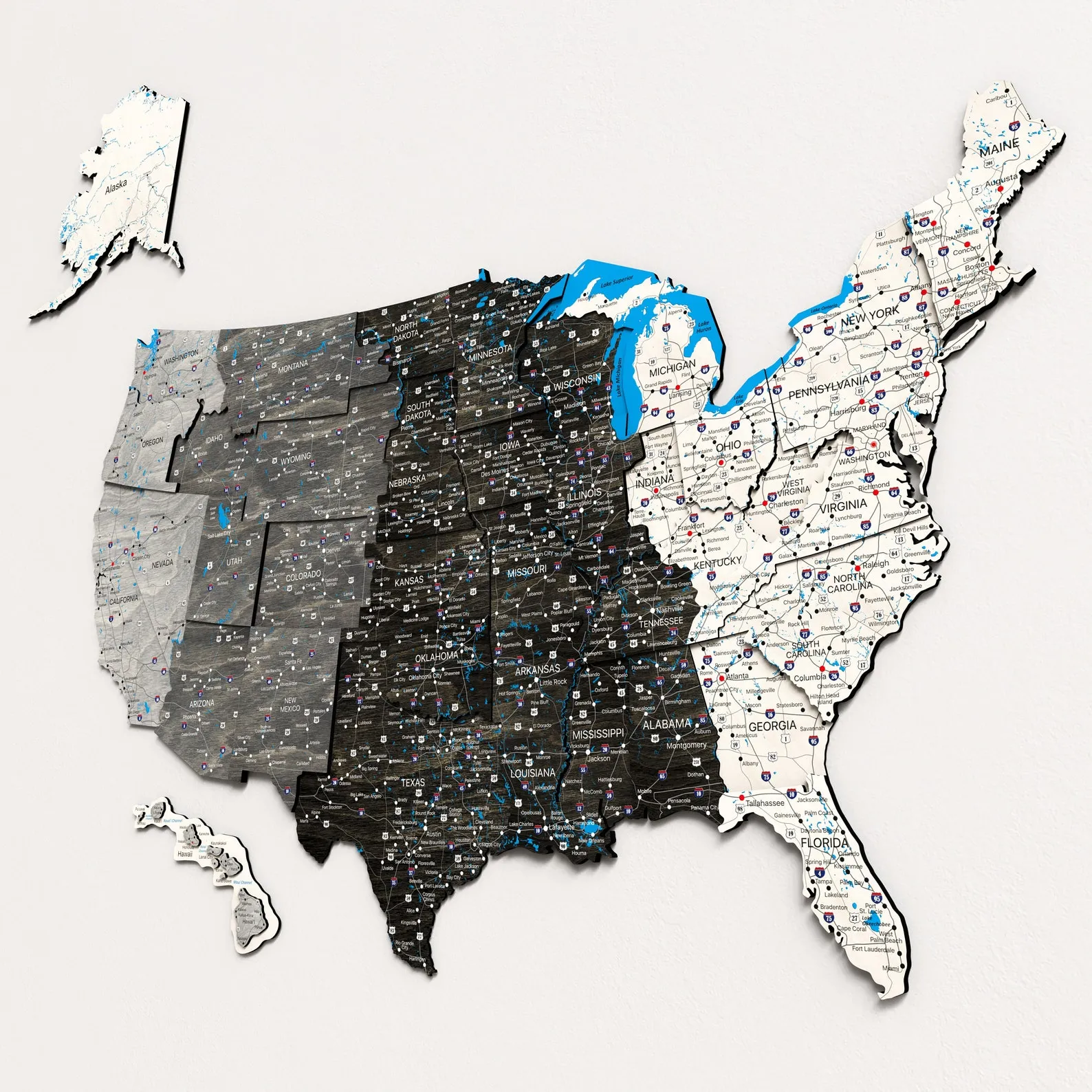 USA Time Zone Wooden Map: Push Pin Travel Decor - Image 7