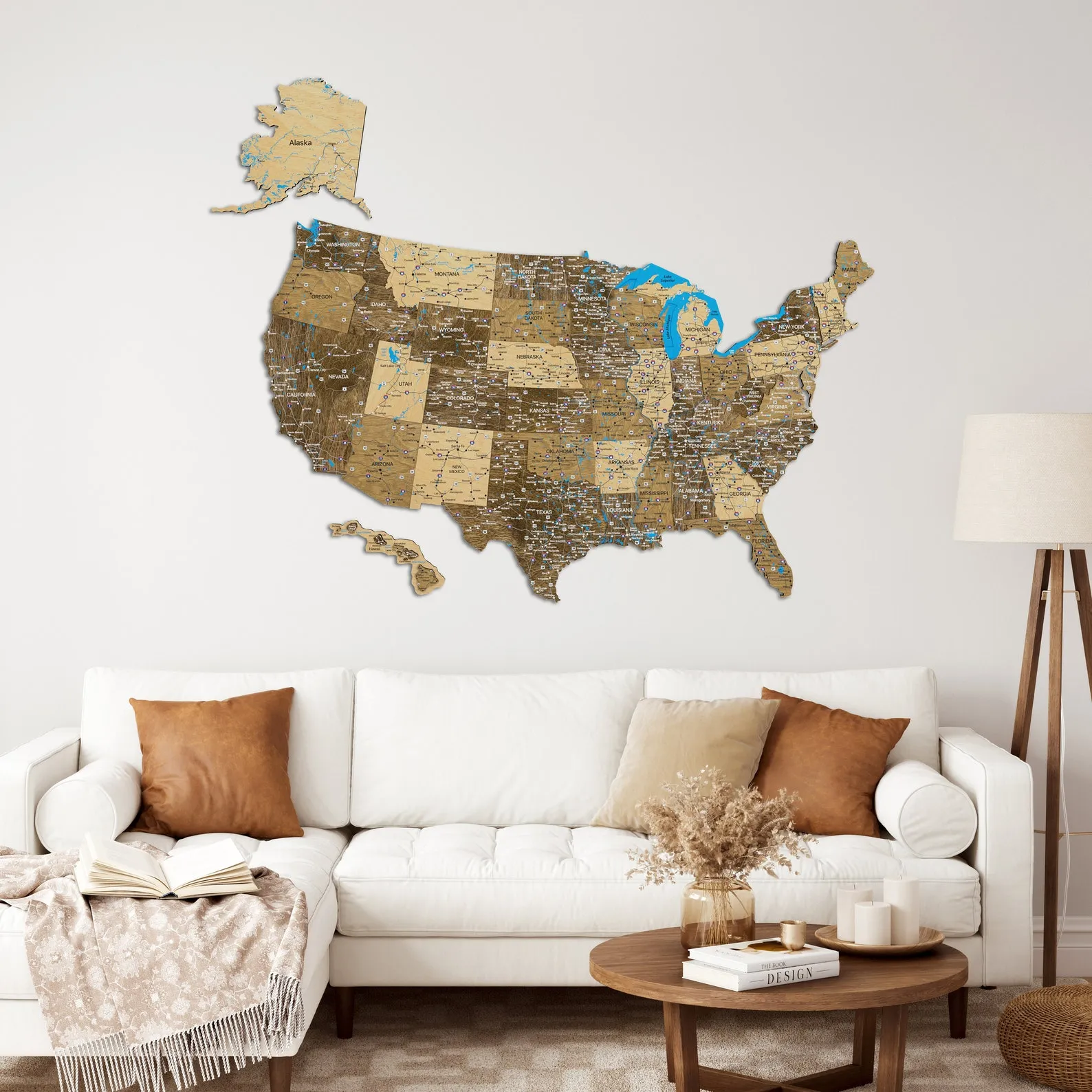 Push Pin USA Wooden Map: Home Decor Wall Art - Image 5