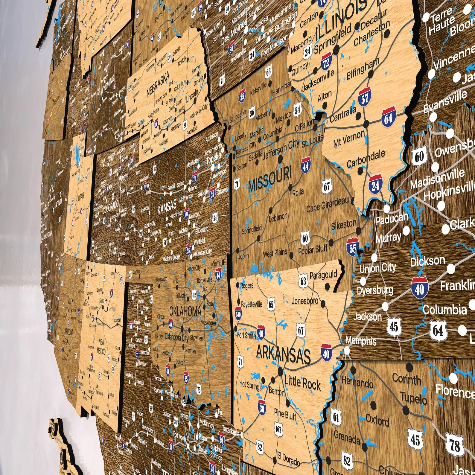 Push Pin USA Wooden Map: Home Decor Wall Art - Image 6