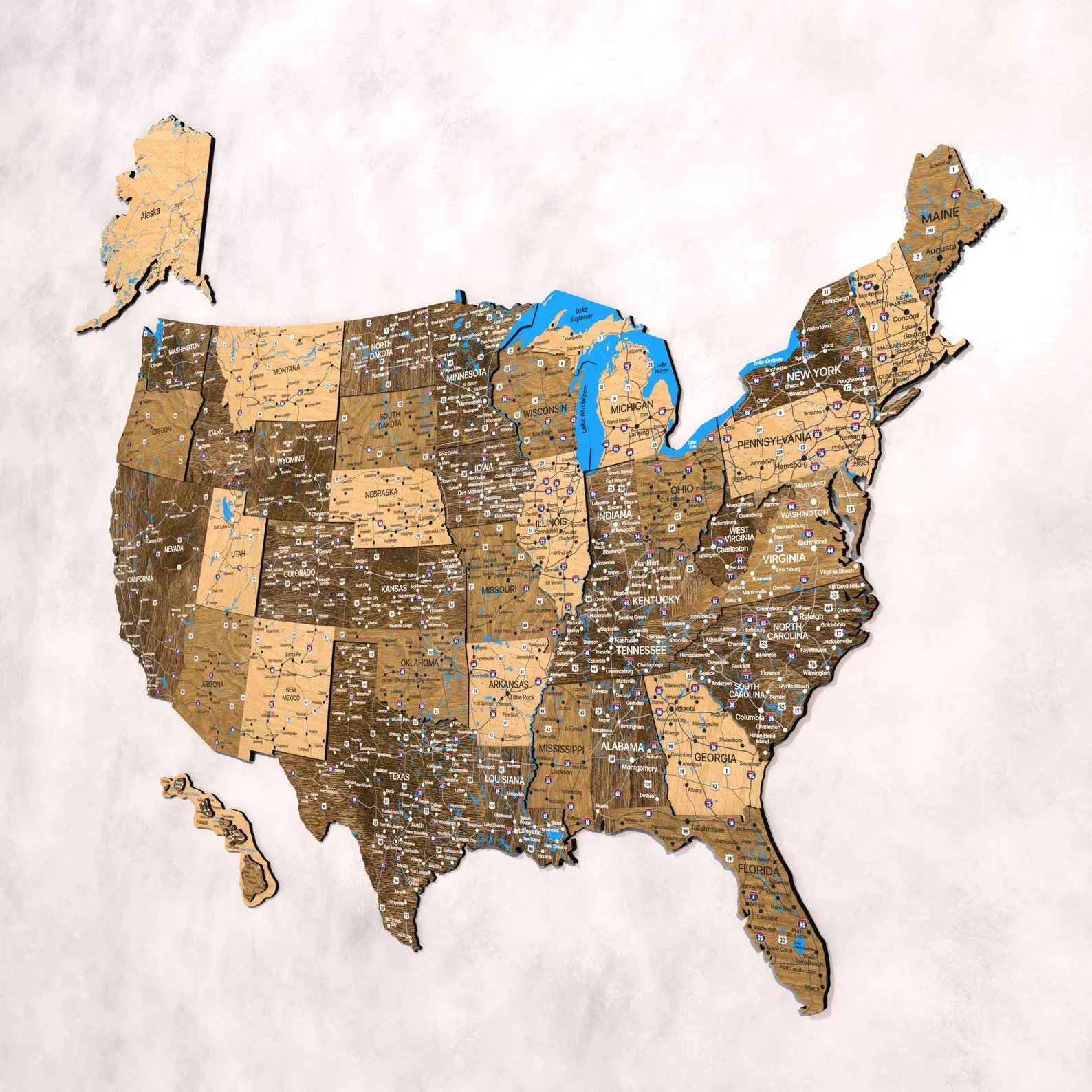 Push Pin USA Wooden Map: Home Decor Wall Art - Image 7