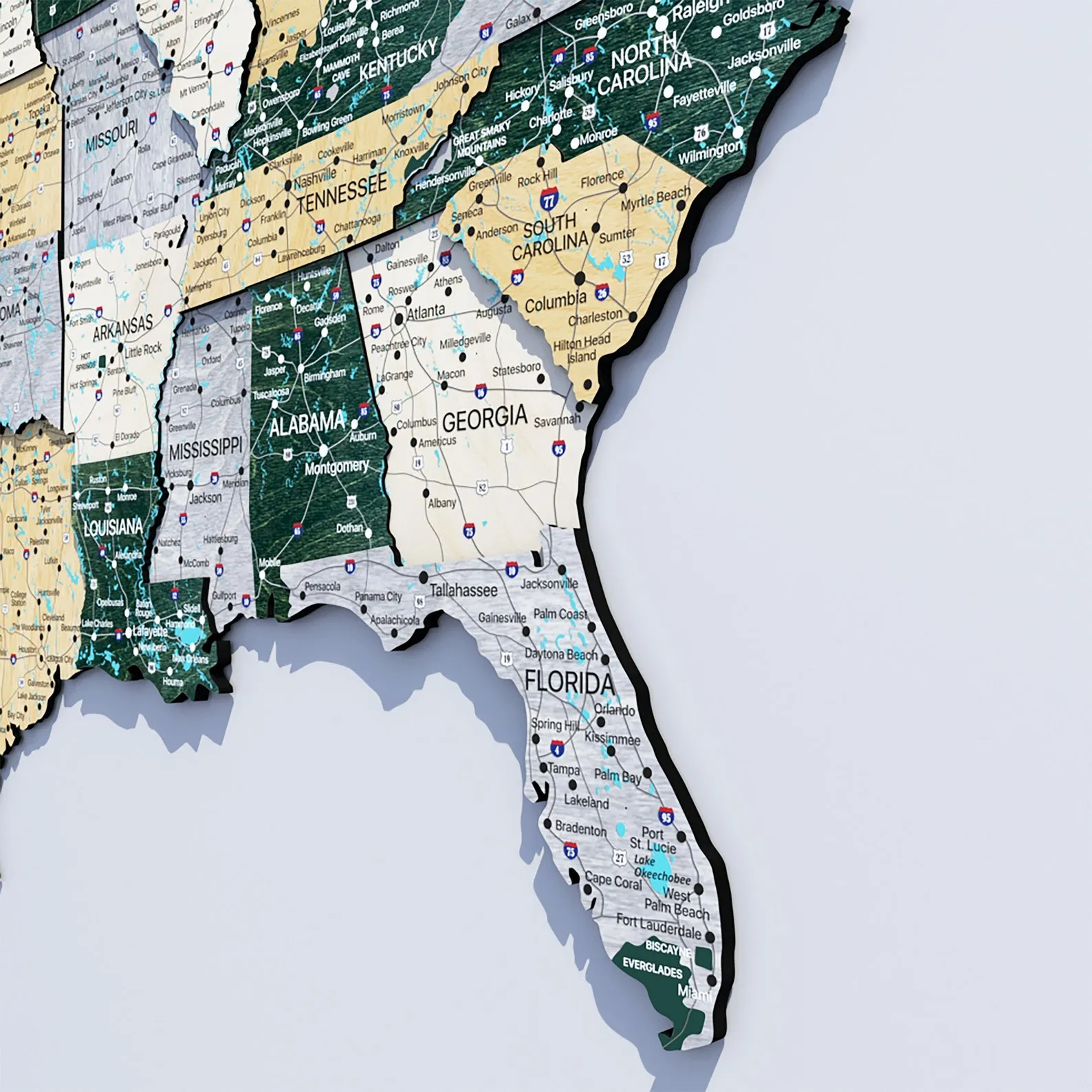 Boho Wooden USA Map: National Parks Push Pin Travel Decor - Image 3