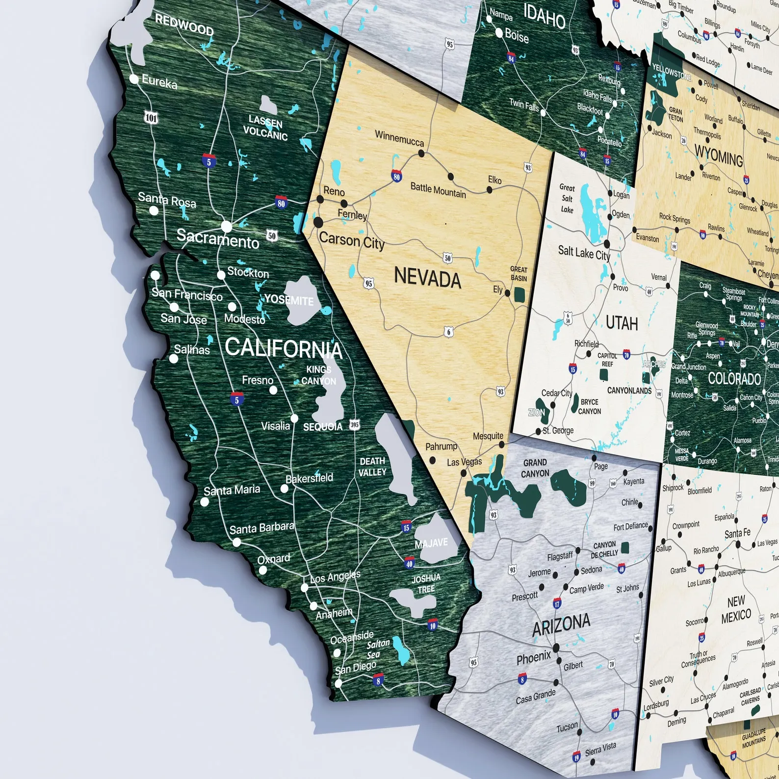 Boho Wooden USA Map: National Parks Push Pin Travel Decor - Image 6