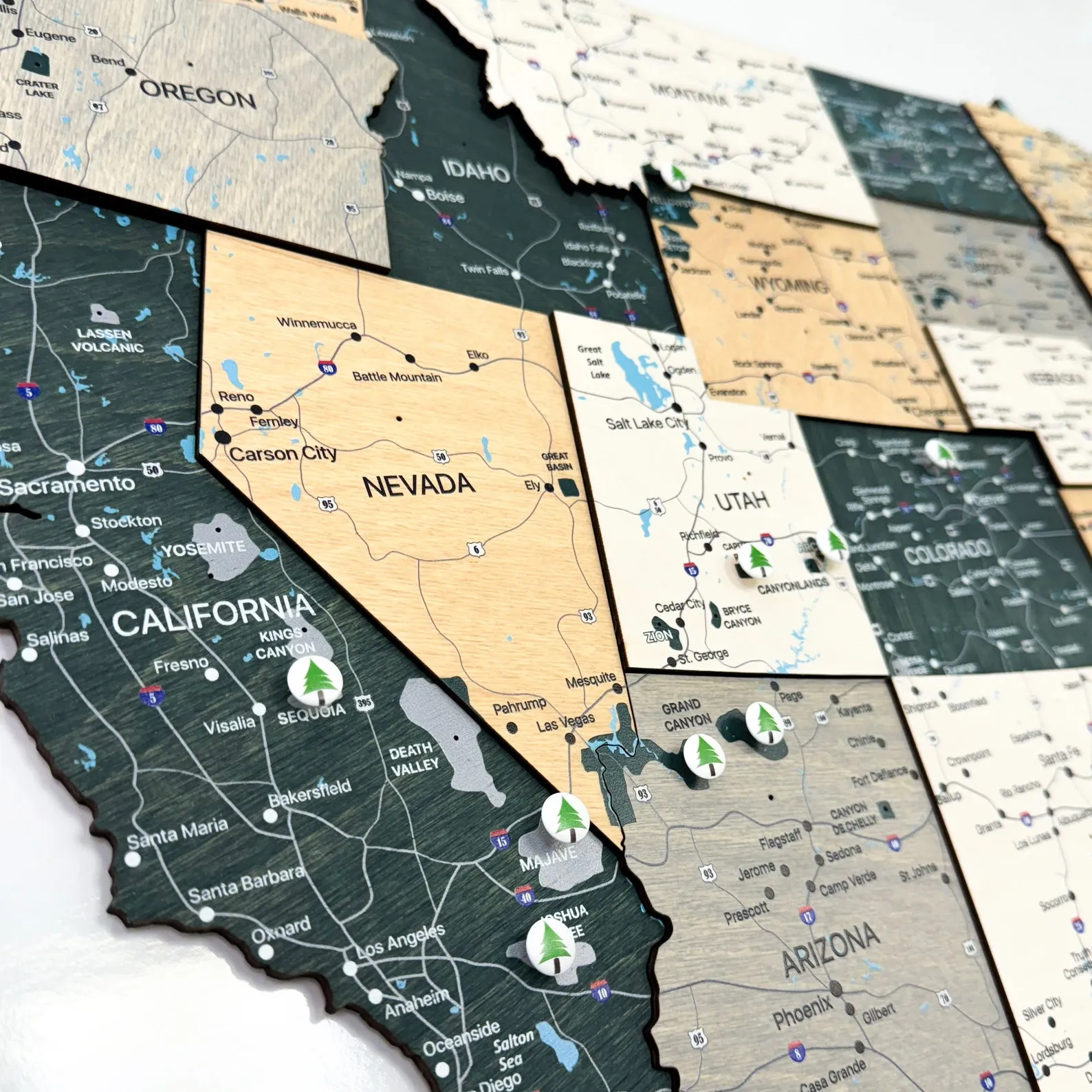 50 States US Wood Map: Personalized Travel Itinerary - Image 3