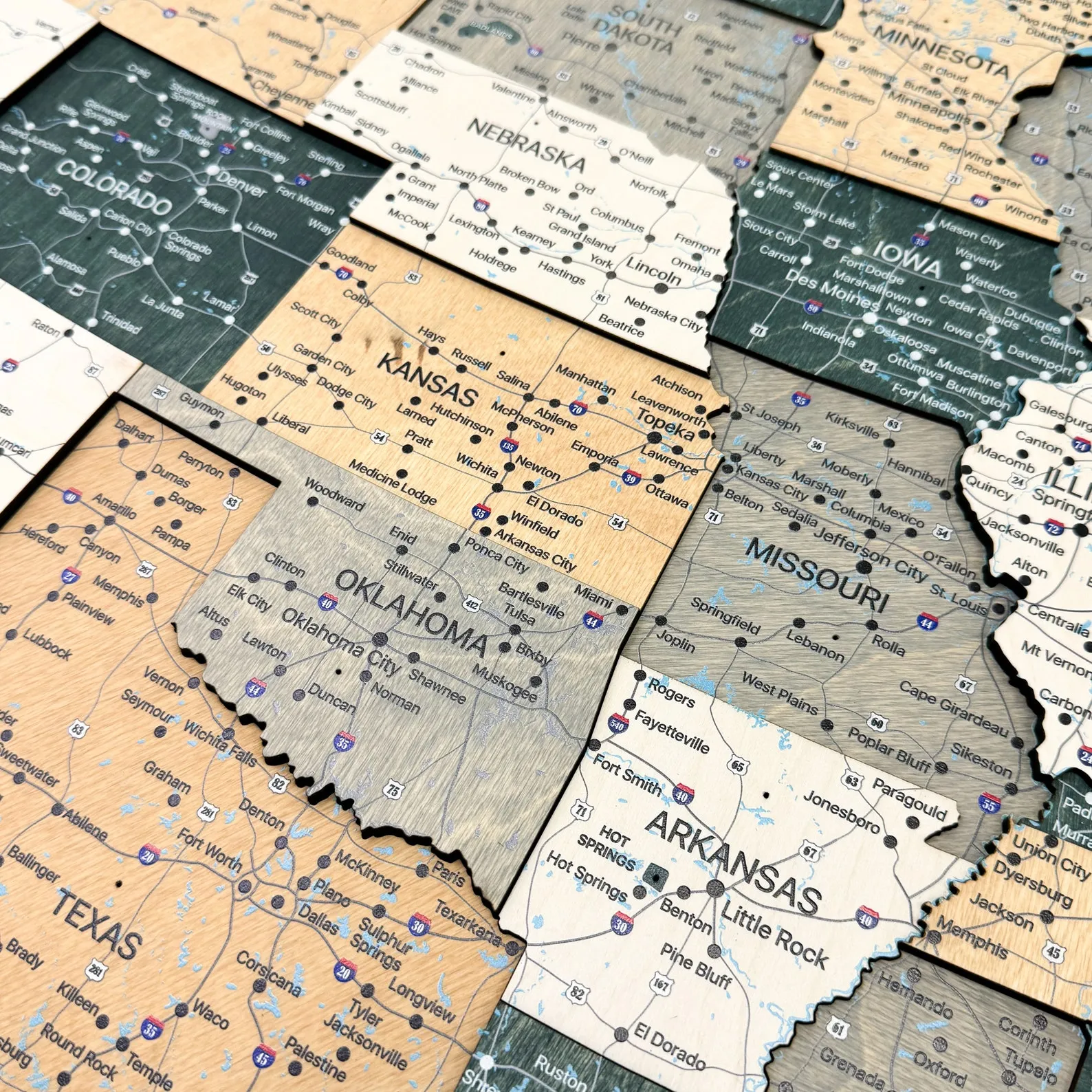 50 States US Wood Map: Personalized Travel Itinerary - Image 4