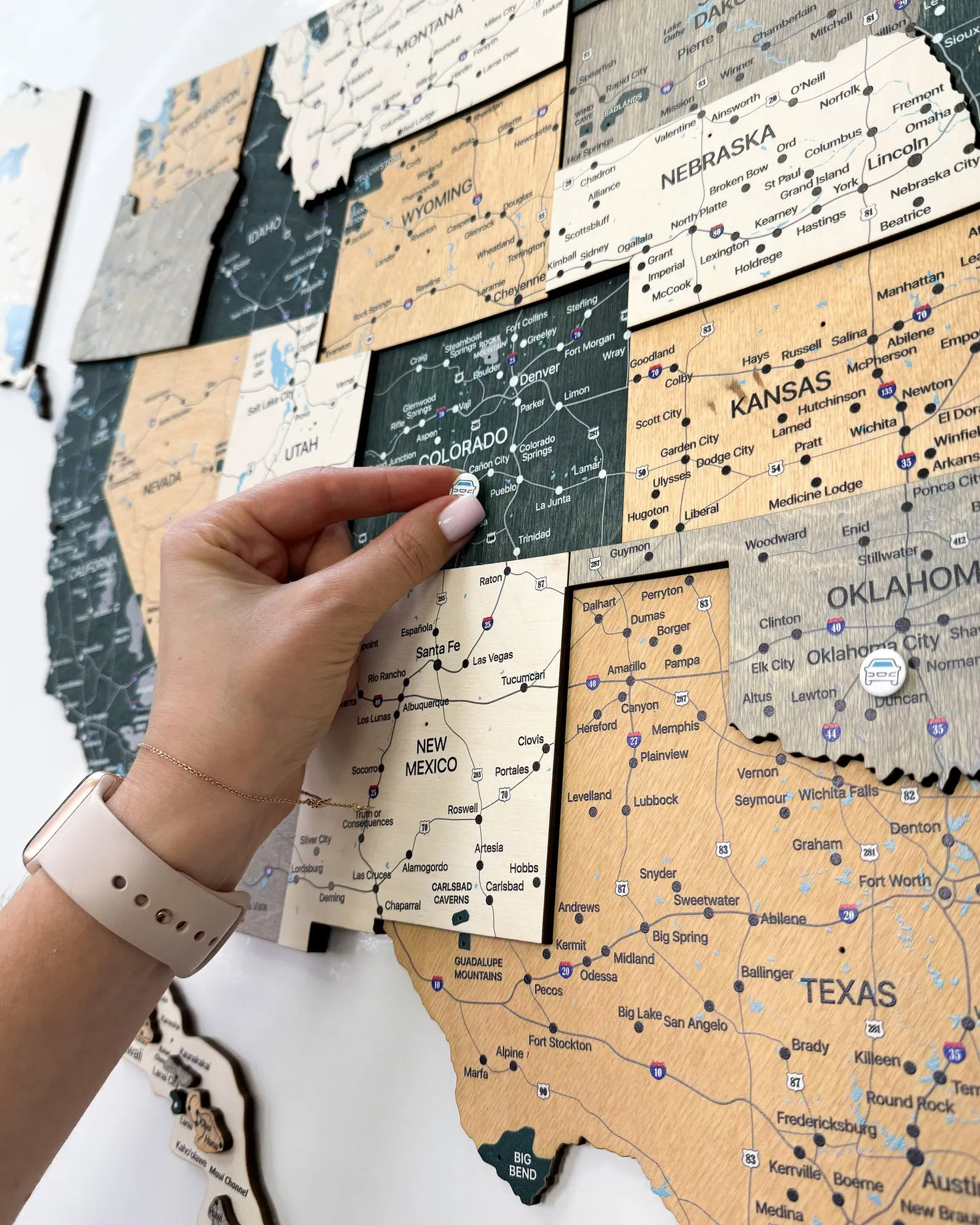 50 States US Wood Map: Personalized Travel Itinerary - Image 5