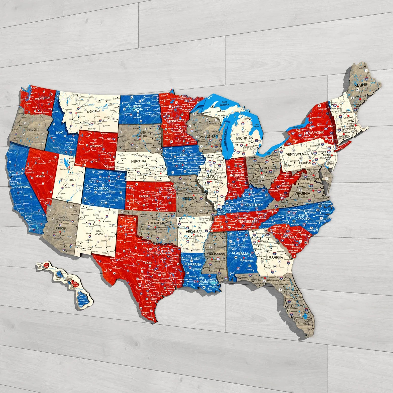 USA Printed Map on the Wood, USA Wooden Map, Travel Map, Wood Wall Map, Hosewarmig Gift, Above Bad Decor, USA Push Pin Map, Printable Us Map - Image 4