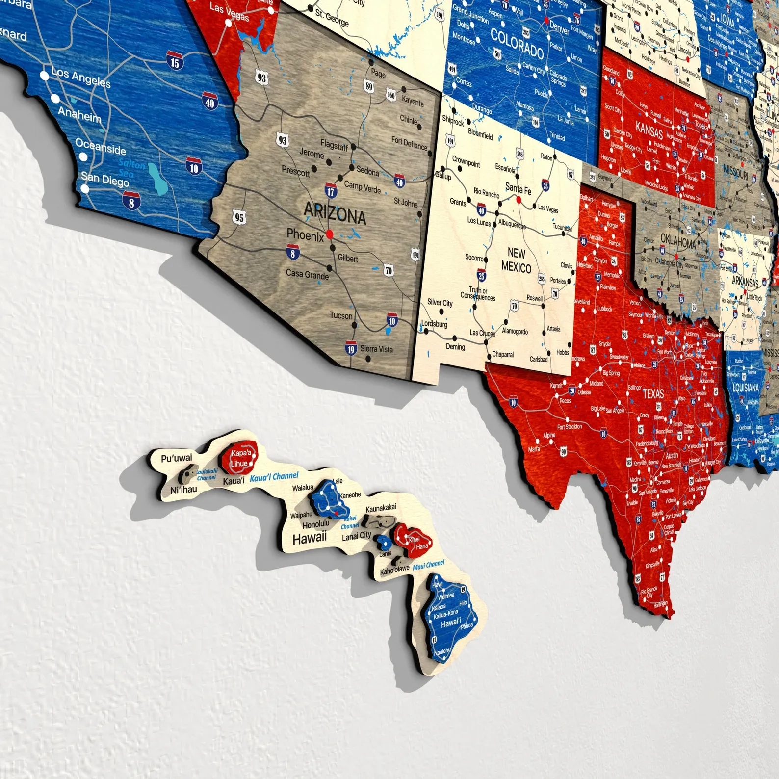 USA Printed Map on the Wood, USA Wooden Map, Travel Map, Wood Wall Map, Hosewarmig Gift, Above Bad Decor, USA Push Pin Map, Printable Us Map - Image 6