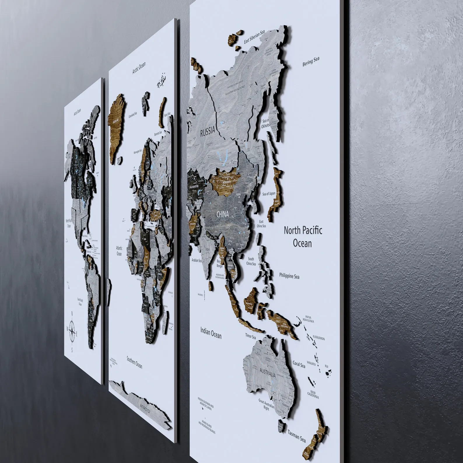3D Wooden World Map Wall Art: Push Pin Travel Decor - Image 5