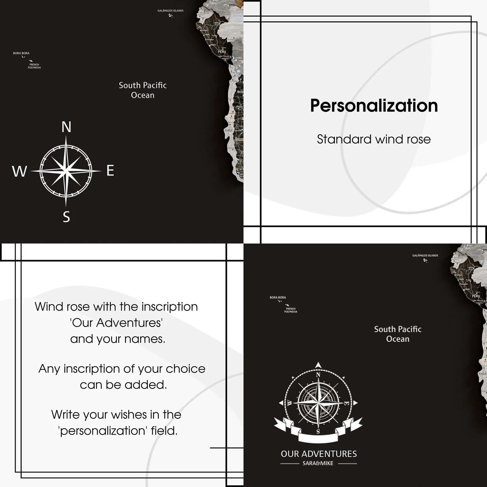 Wooden World Map Apartment Decor, 5th Anniversary Gift Push Pin Couples Travel Gift Map, Wood Wall Decor World Map - Image 8