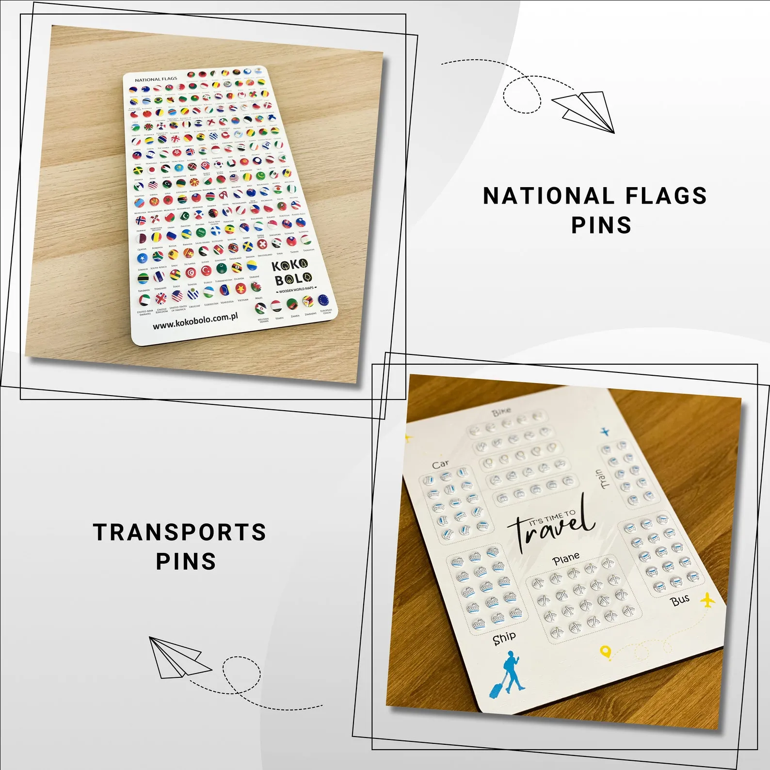 Cork World Map Wall Art: Push Pin Travel Board - Image 10