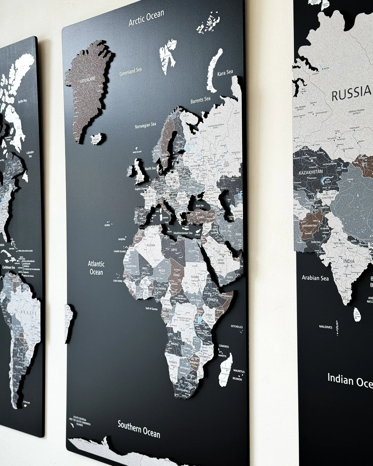Cork World Map Wall Art: Push Pin Travel Board - Image 2