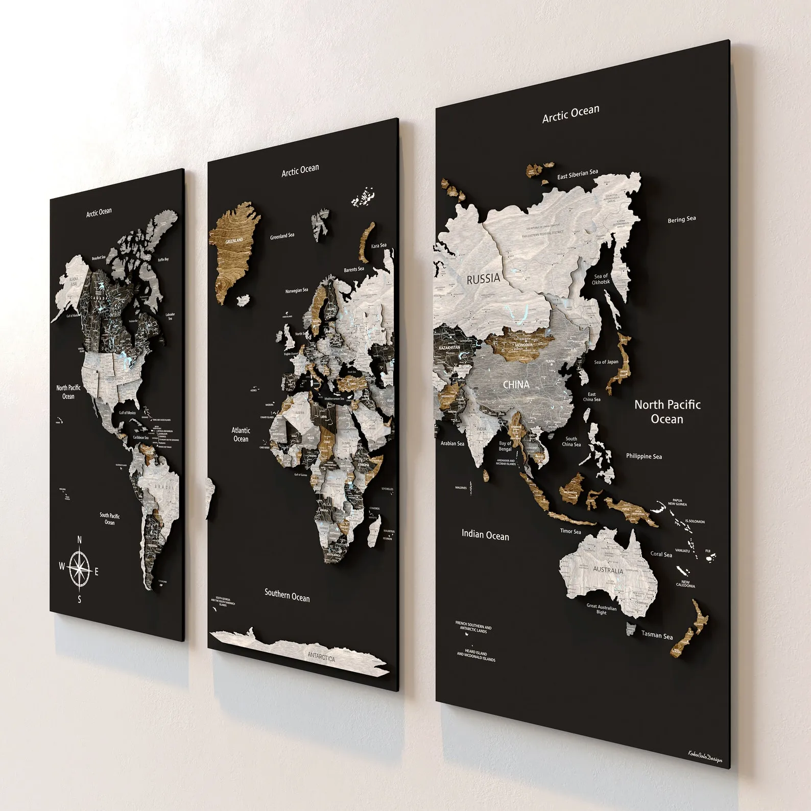 3D Wooden World Map Wall Art: Push Pin Travel Board - Image 2