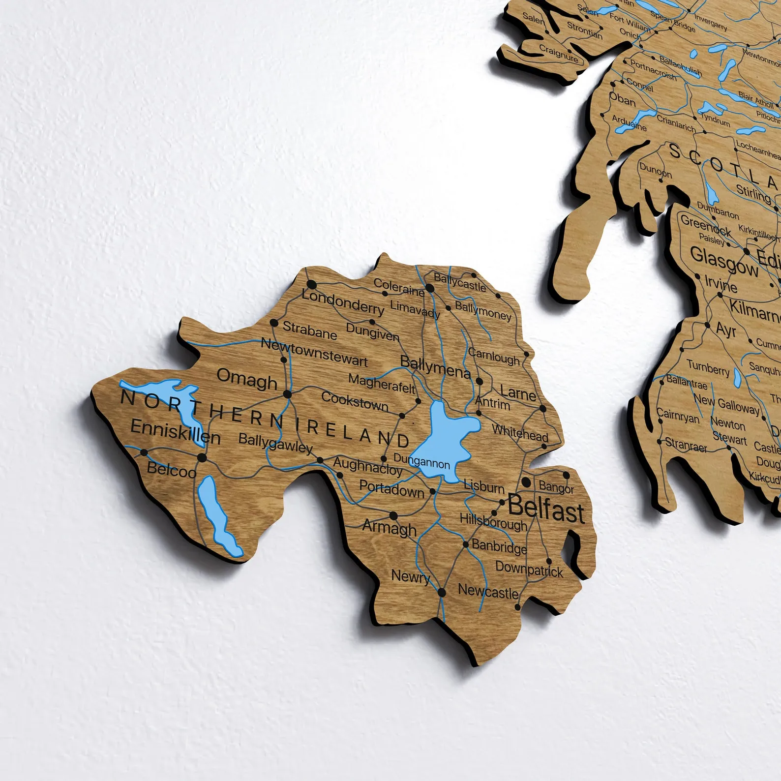 United Kingdom Wood Map Wall Art: Multi-Layered Home Decor - Image 5