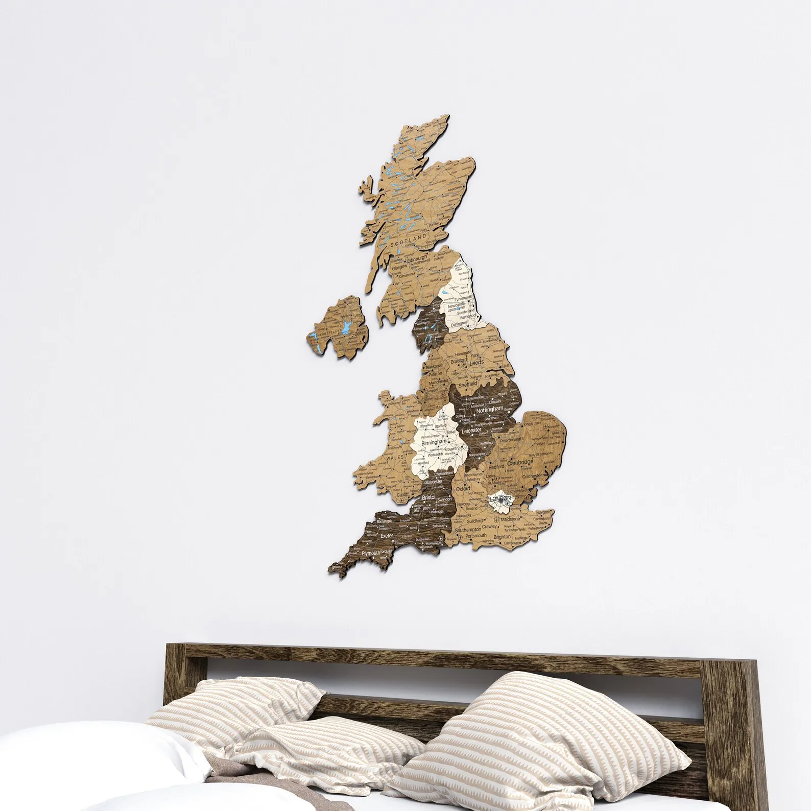 United Kingdom Wood Map Wall Art: Multi-Layered Home Decor - Image 7