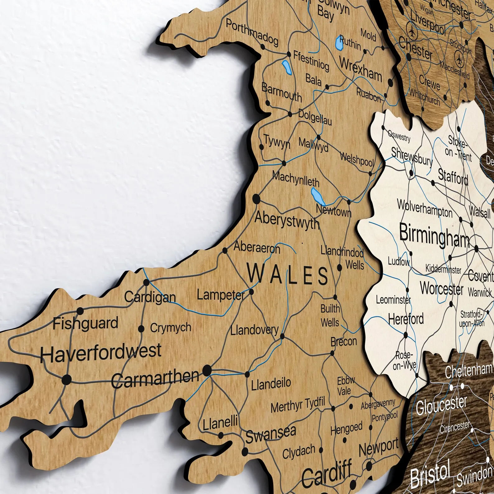 United Kingdom Wood Map Wall Art: Multi-Layered Home Decor - Image 8