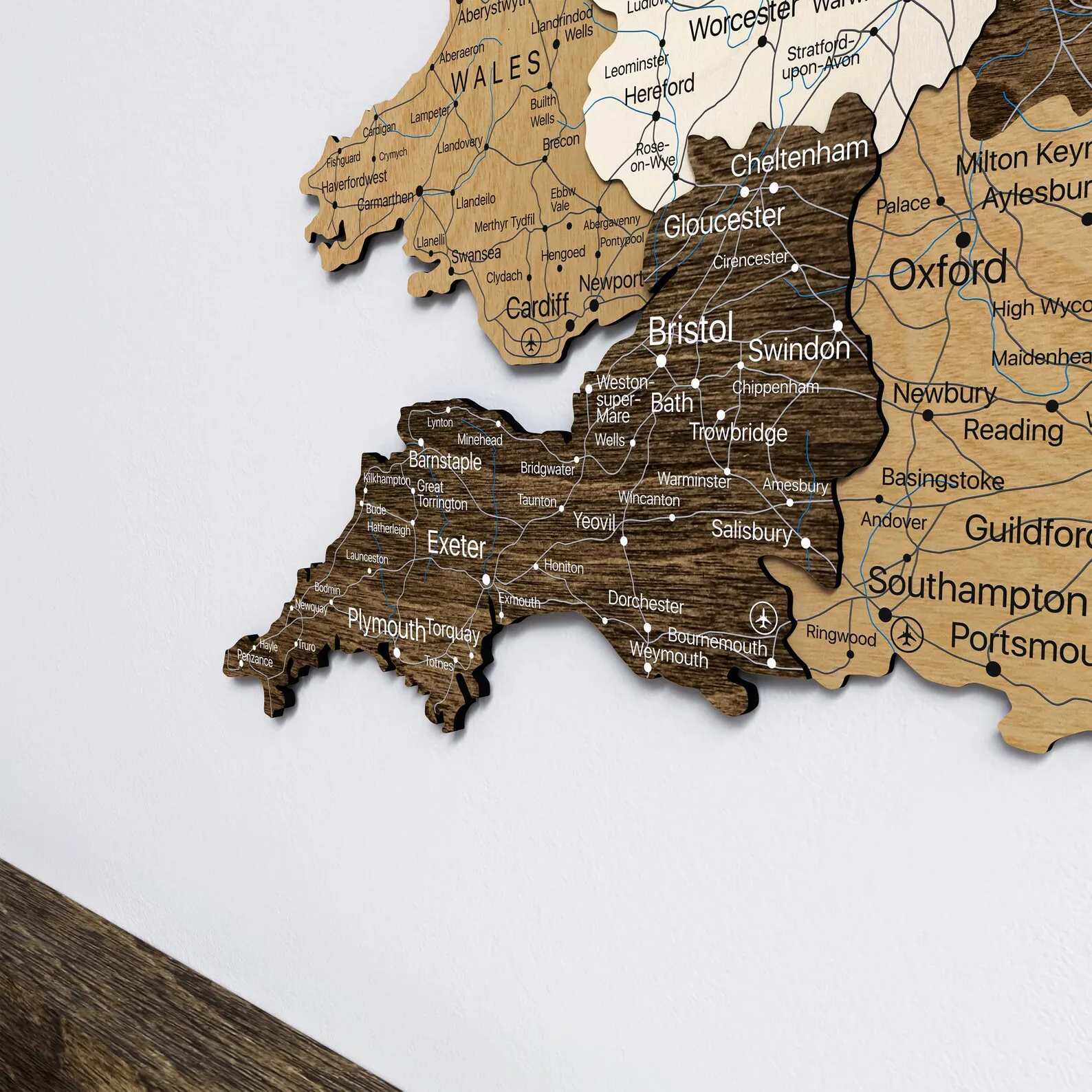 United Kingdom Wood Map Wall Art: Multi-Layered Home Decor - Image 9