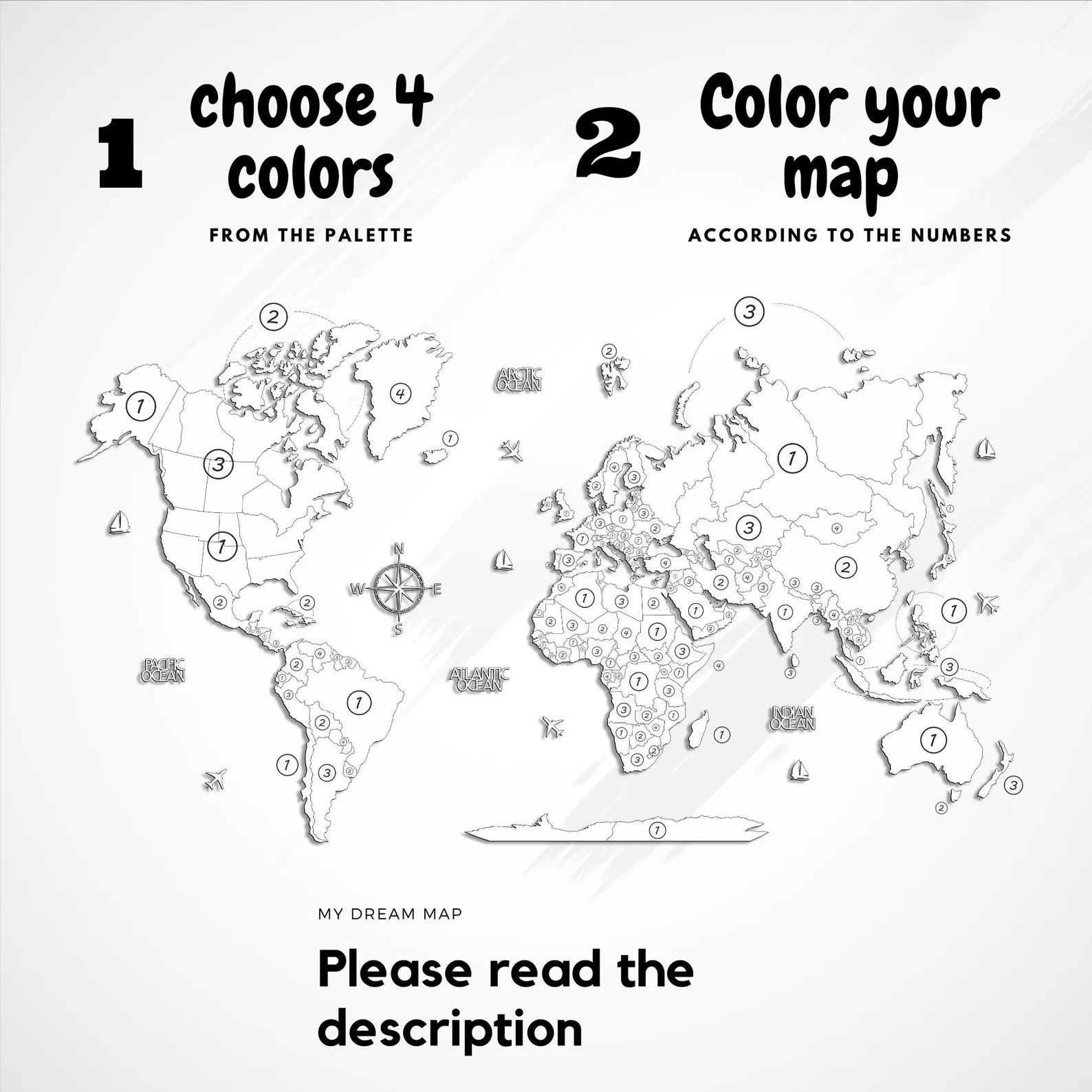 Custom CMYK Wood World Map: Personalized Home Decor - Image 3