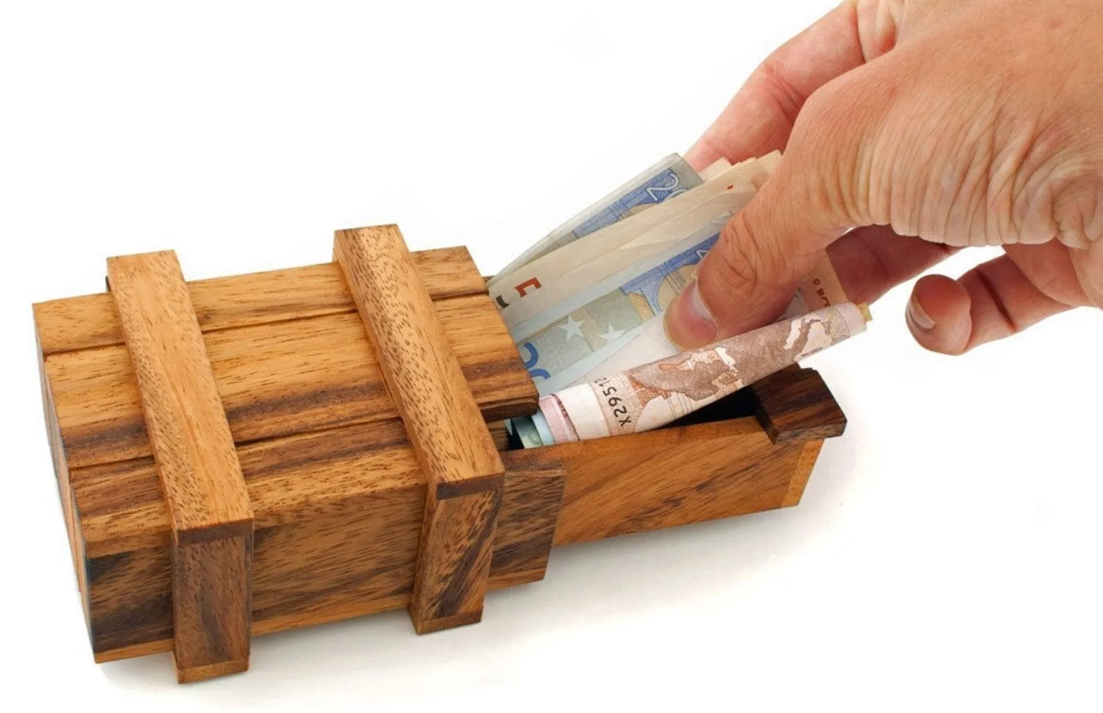 Pandora Box M - Wooden Brain Teaser - Secret Box - Difficulty 3/6 Hard - Magic Money Box - Leonardo da Vinci Collection - Image 2