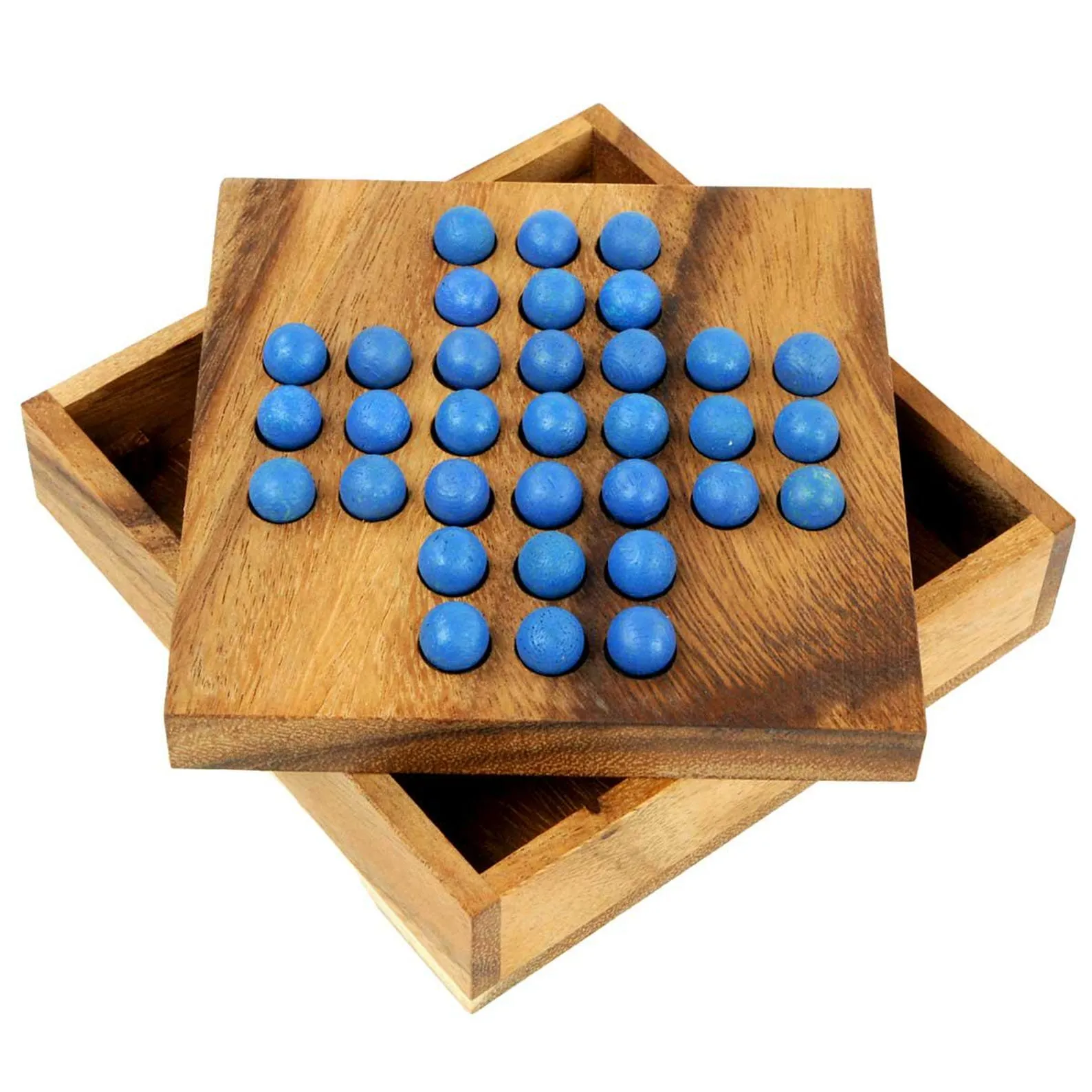 Solitaire - 2 Wooden Games in 1 - Difficulty 3/6 Hard & 5/6 Incredible - Euclide Collection - Image 2