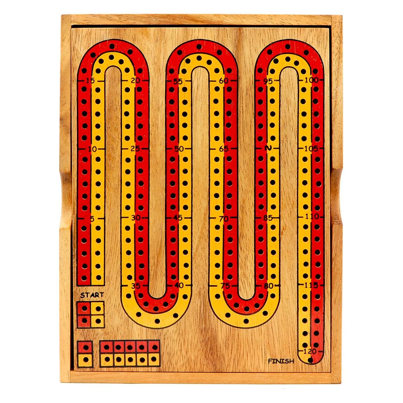 Cribbage - Traditional Board Game - 2 Players - Closable Lid