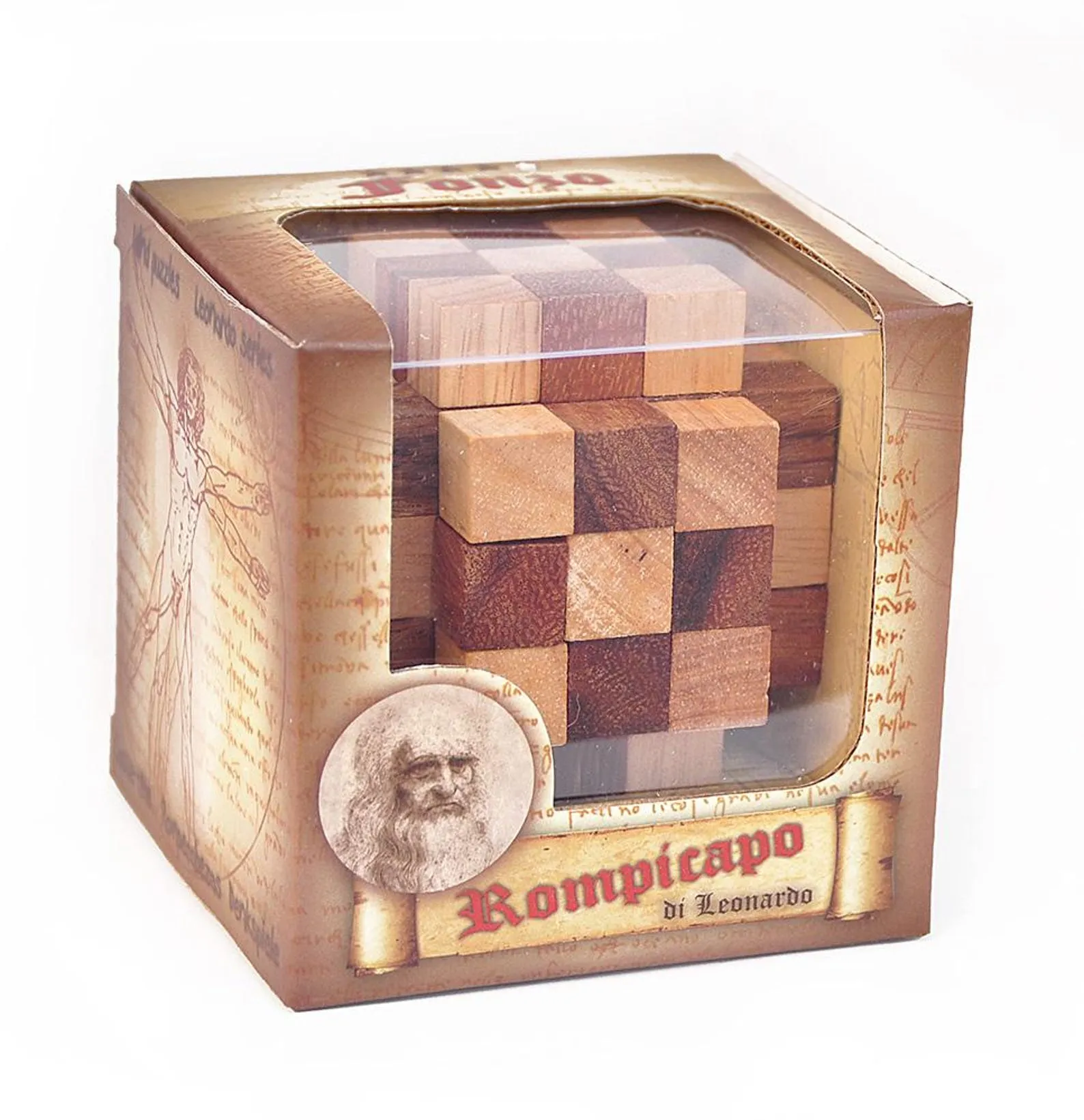 Castling - 3D Wooden Brain Teaser - Difficulty 4/6 Extreme - Leonardo da Vinci Collection - Image 4
