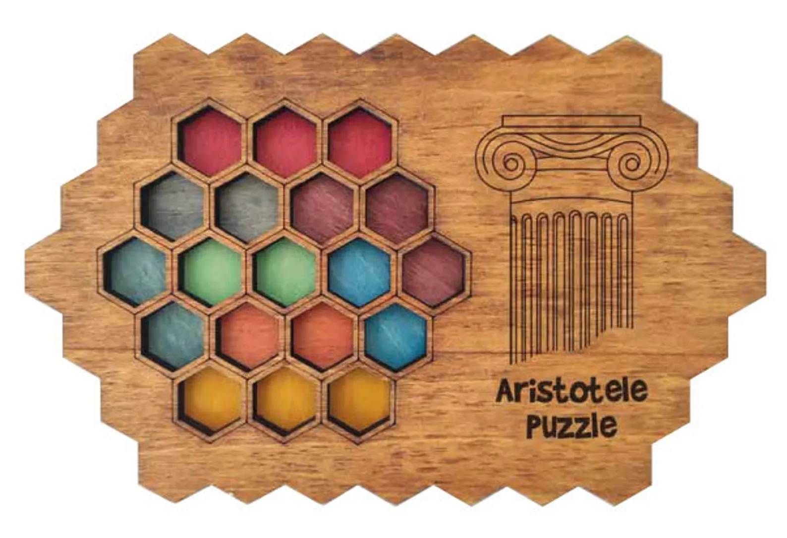 Aristotele Puzzle - Wooden Brain Teaser - Mixed Difficulties - Euclide Series - Image 2