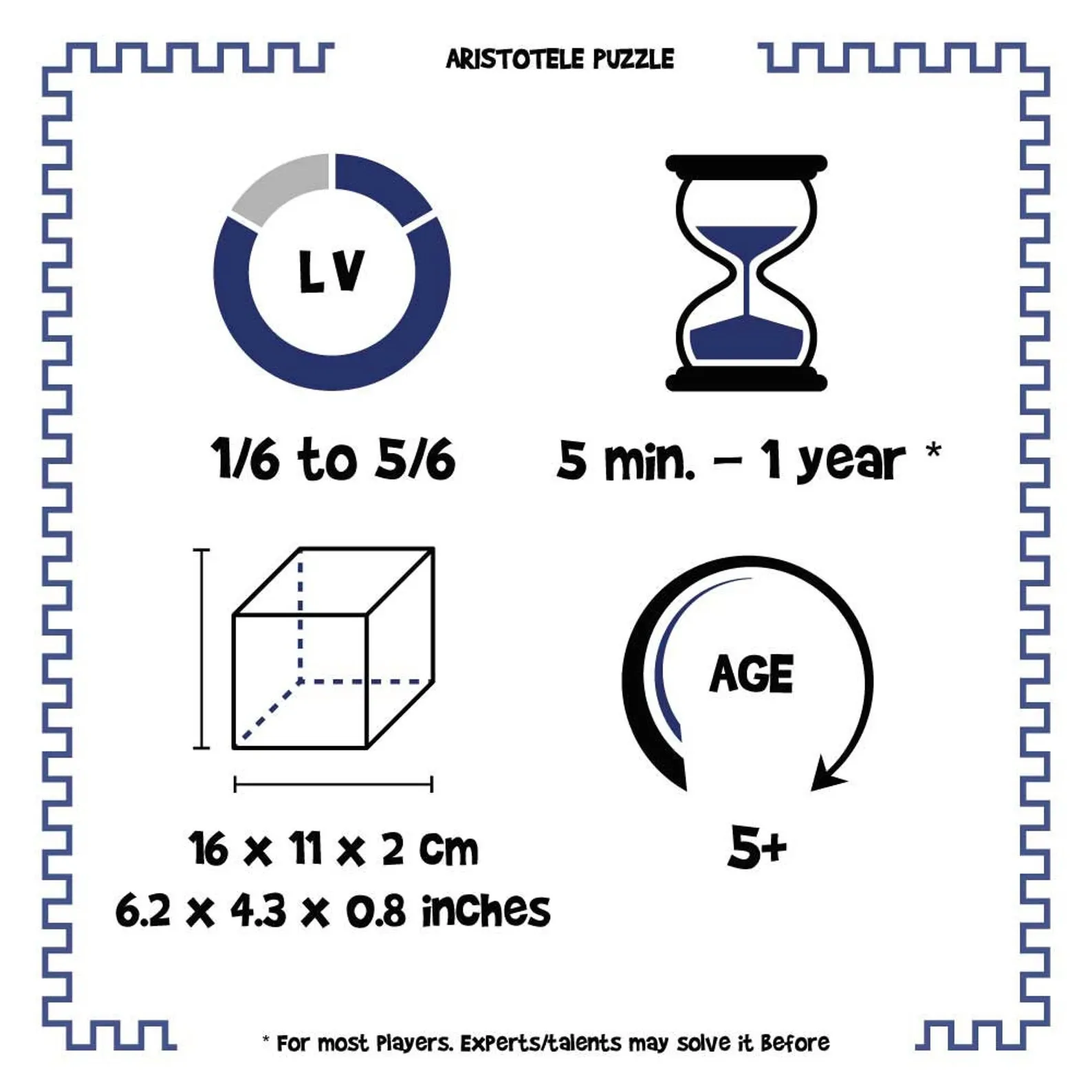 Aristotele Puzzle - Wooden Brain Teaser - Mixed Difficulties - Euclide Series - Image 6