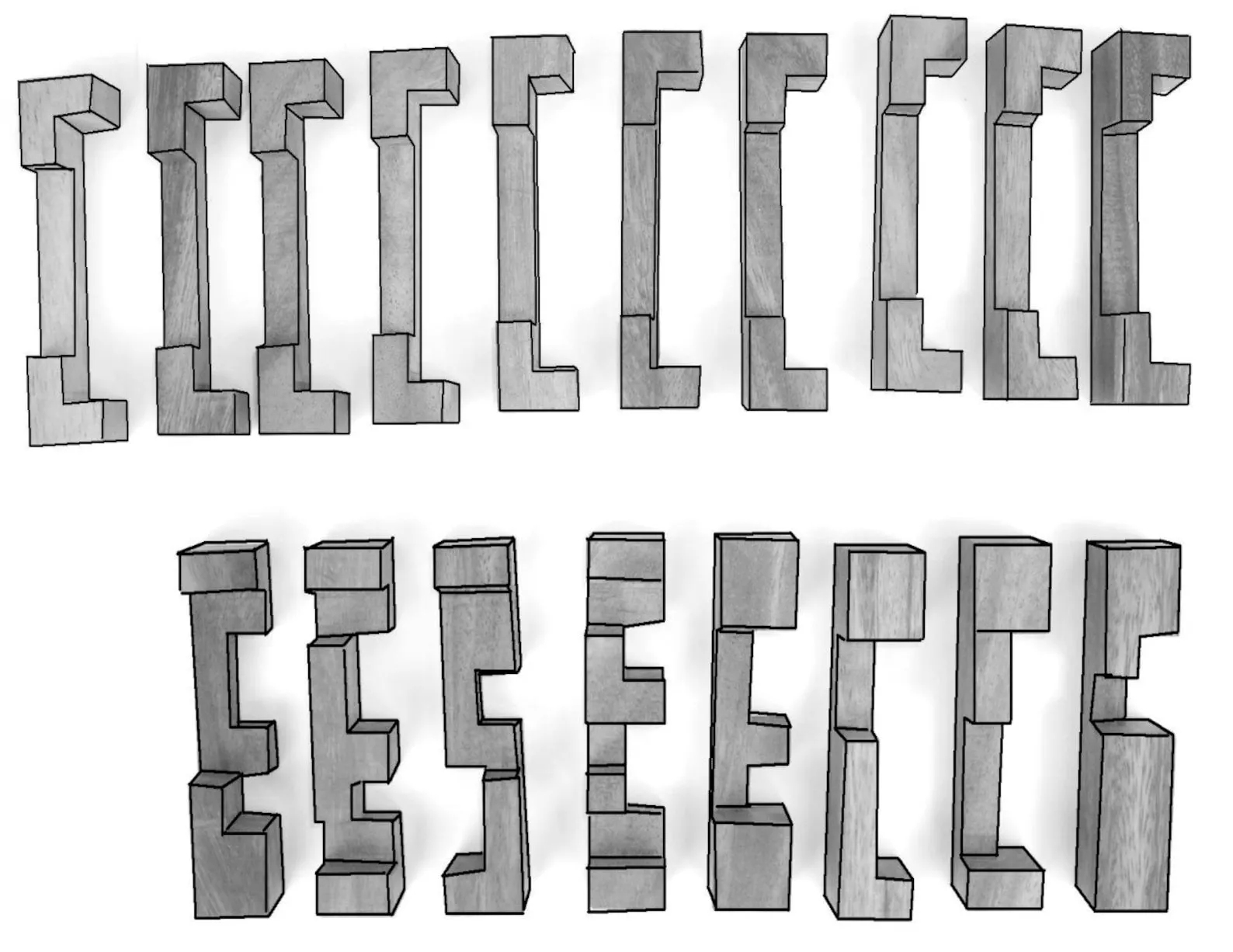 Mega Burr Puzzle - 3D Wooden Brain Teaser - Difficulty 5/6 Incredible - Leonardo da Vinci Collection - Image 3