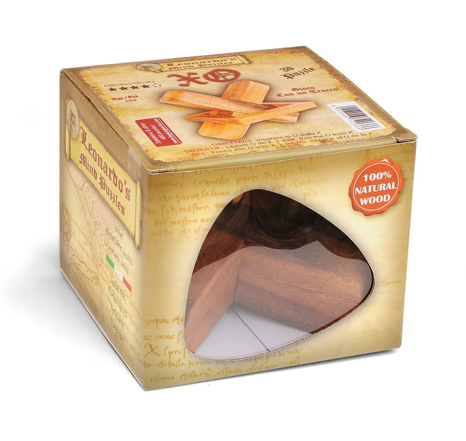 The Da Vinci Helix - XO - Wooden Brain Teaser - Difficulty 4/6 Extreme - Leonardo da Vinci Collection - Image 5