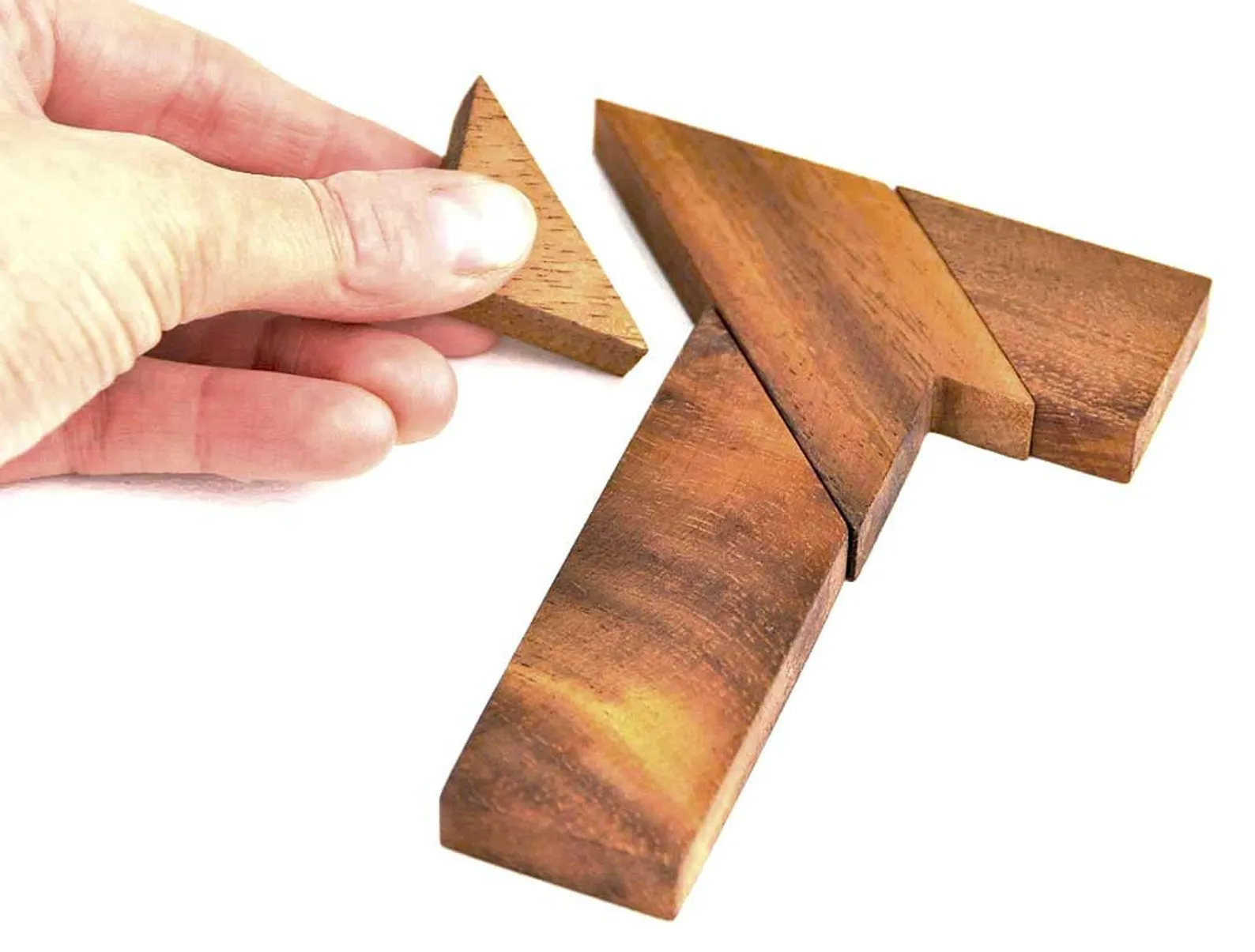 T Puzzle - 100 Puzzles in 1 - Wooden Brain Teaser - Mind Puzzle - Difficulty 4/6 Extreme - Foldable Wooden Box - Euclide Collection - Image 3